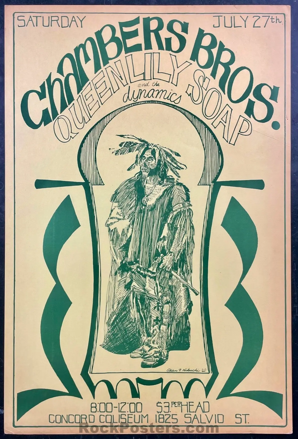 Auction - Chambers Brothers - 1968 Poster - Concord, Ca  - Excellent 1