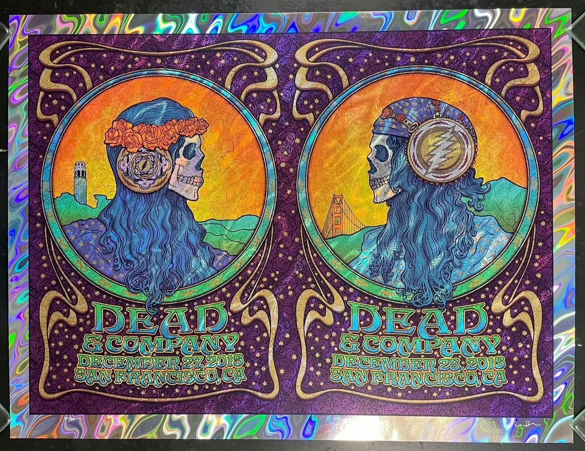 Auction - Dead & Company - John Mayer - San Francisco '15 - Dave Hunter - Uncut Lava Foil Variant - Mint 1