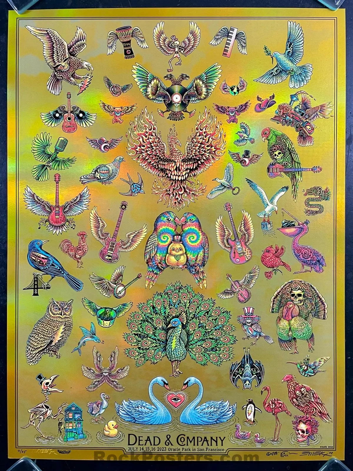 Auction -  Dead & Company - Oracle Park San Francisco '23 - Emek - Gold Foil Variant - Edition Of 25 - Near Mint 1