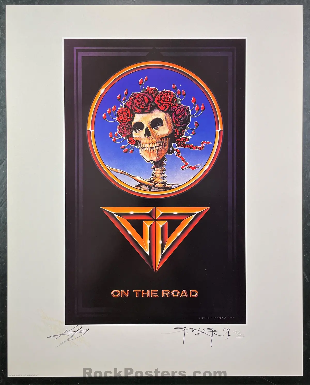 Auction - Alton Kelley Collection - Grateful Dead -  On The Road Poster - Mouse Kelley Double Signed - Near Mint 1