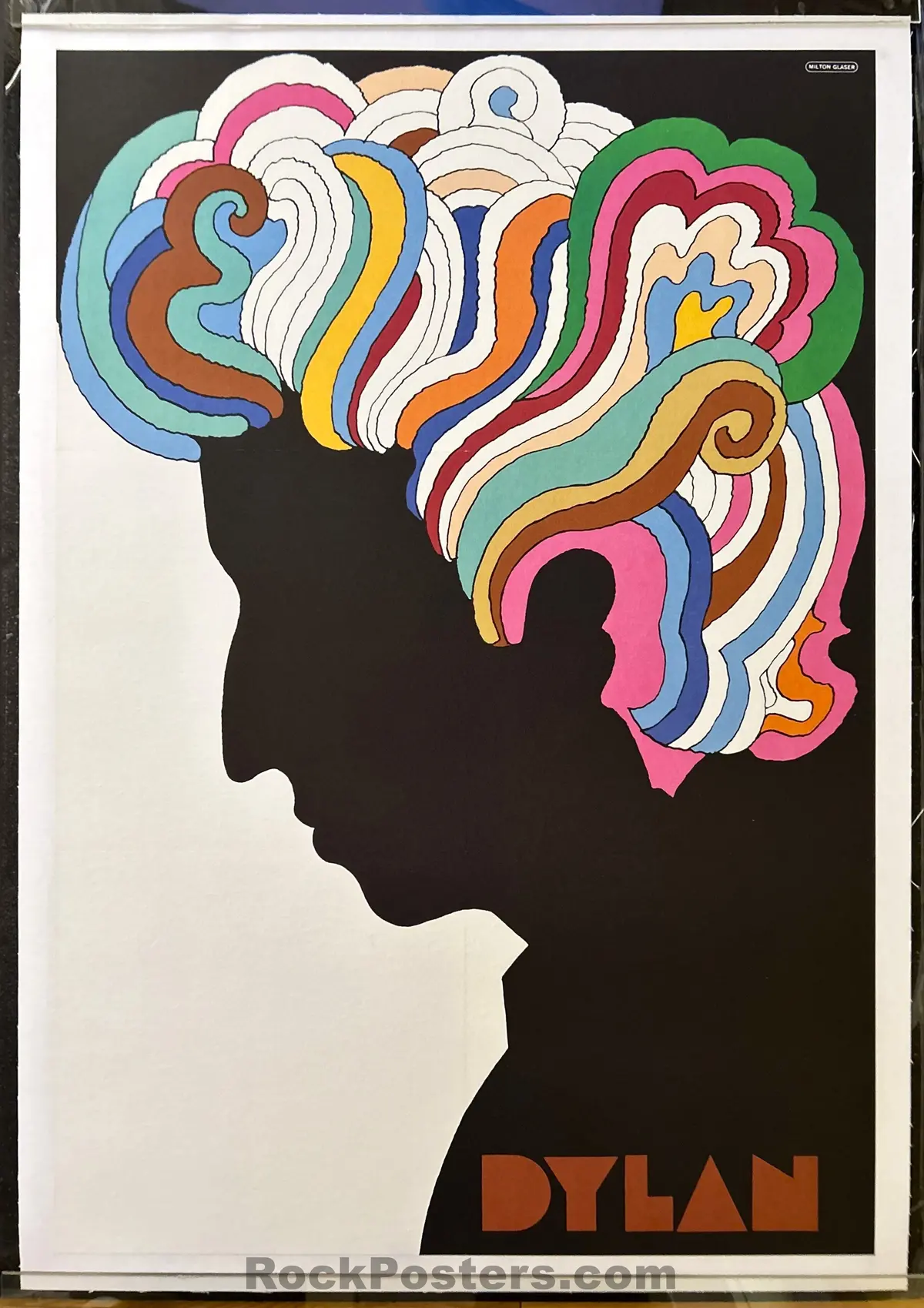 Auction - Bob Dylan - Original 1967 - Linen Backed Poster - Milton Glaser - Near Mint 1