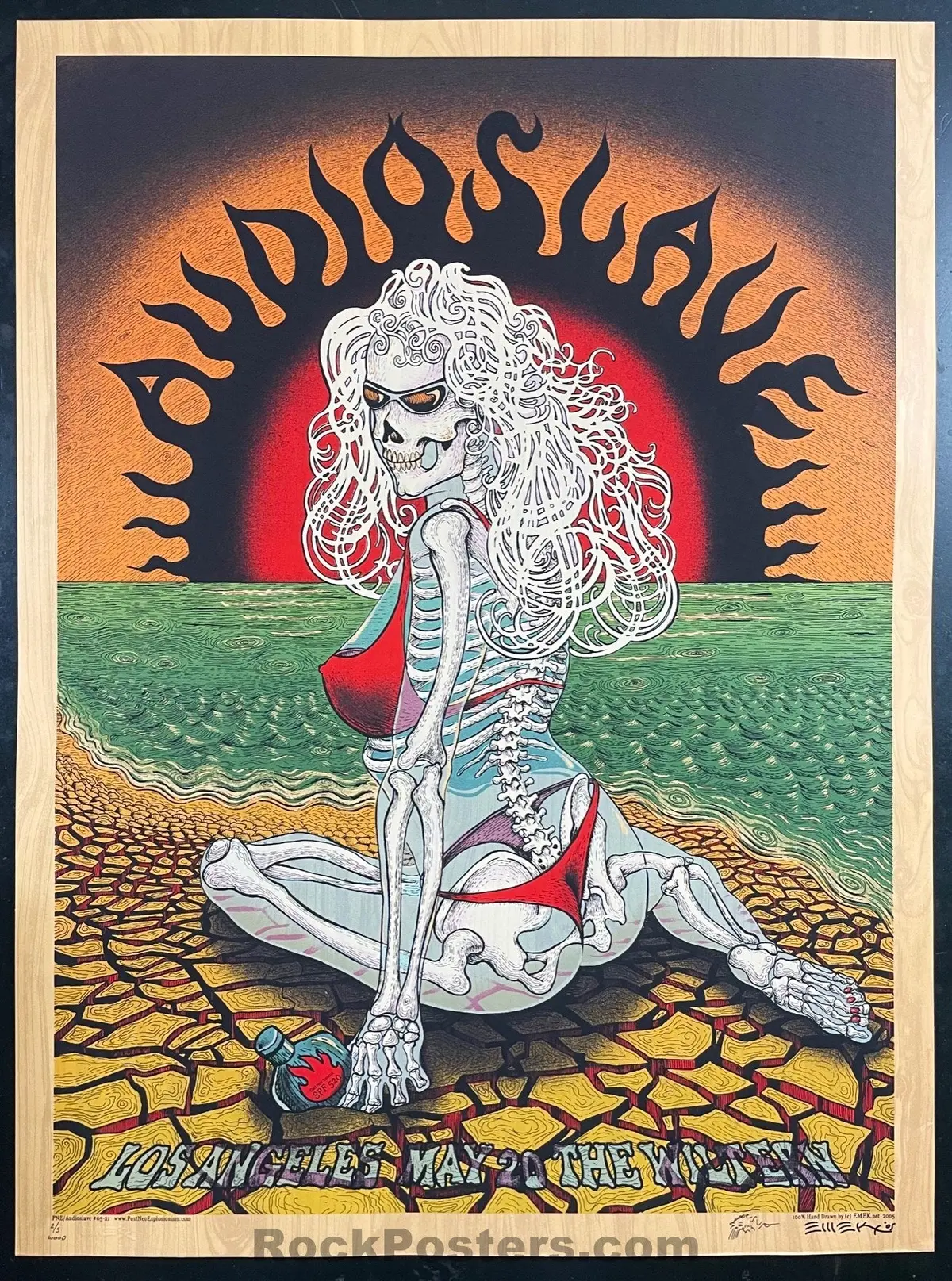 Auction - Audioslave - Los Angeles '05 - Emek - Wood Variant - Edition Of 5 - Excellent 1