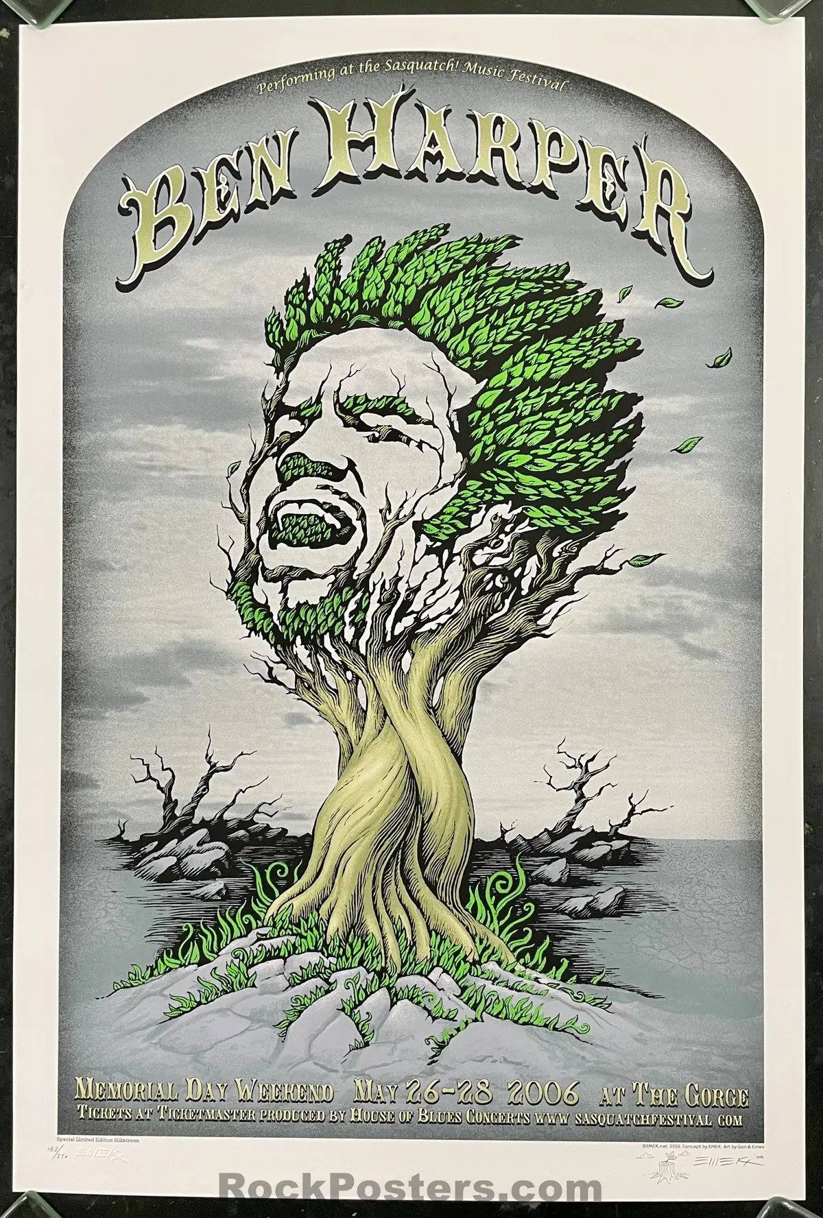 Auction - Ben Harper - Sasquatch '06 - Emek - Grey Sky Edition - Mint 1