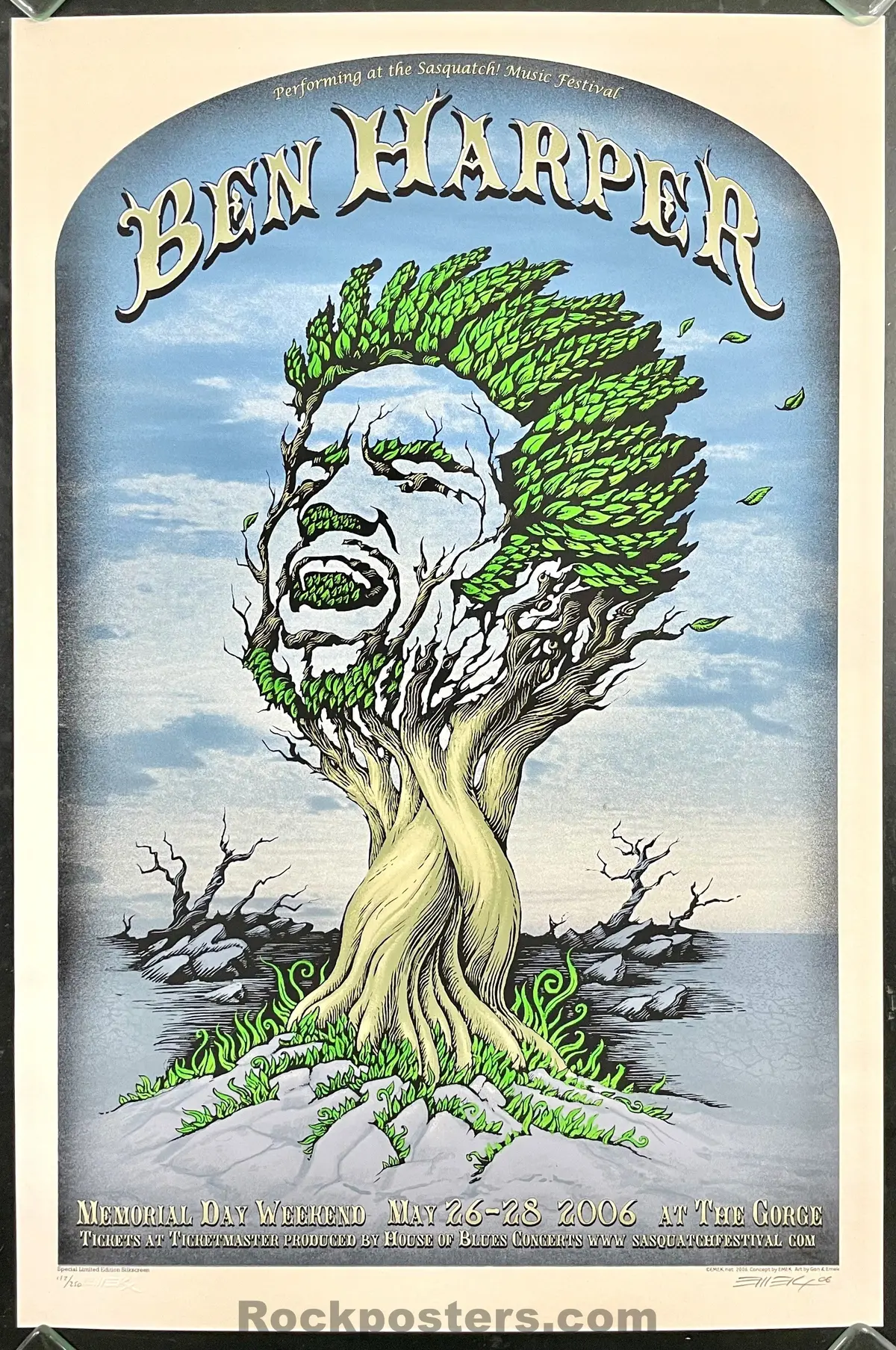 Auction - Ben Harper - Sasquatch '06 - Emek - Blue Sky Edition - Mint 1
