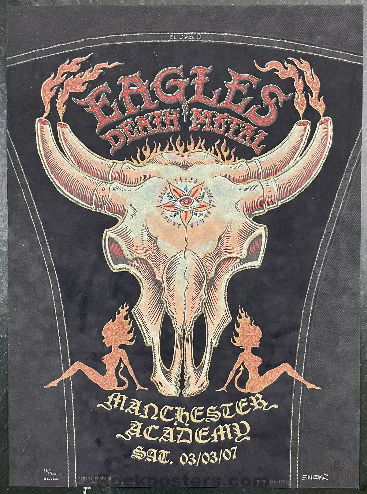 Auction - Eagles Of Death Metal - Manchester '07 - Emek - Black Velvet - Edition Of 30  - Mint 1