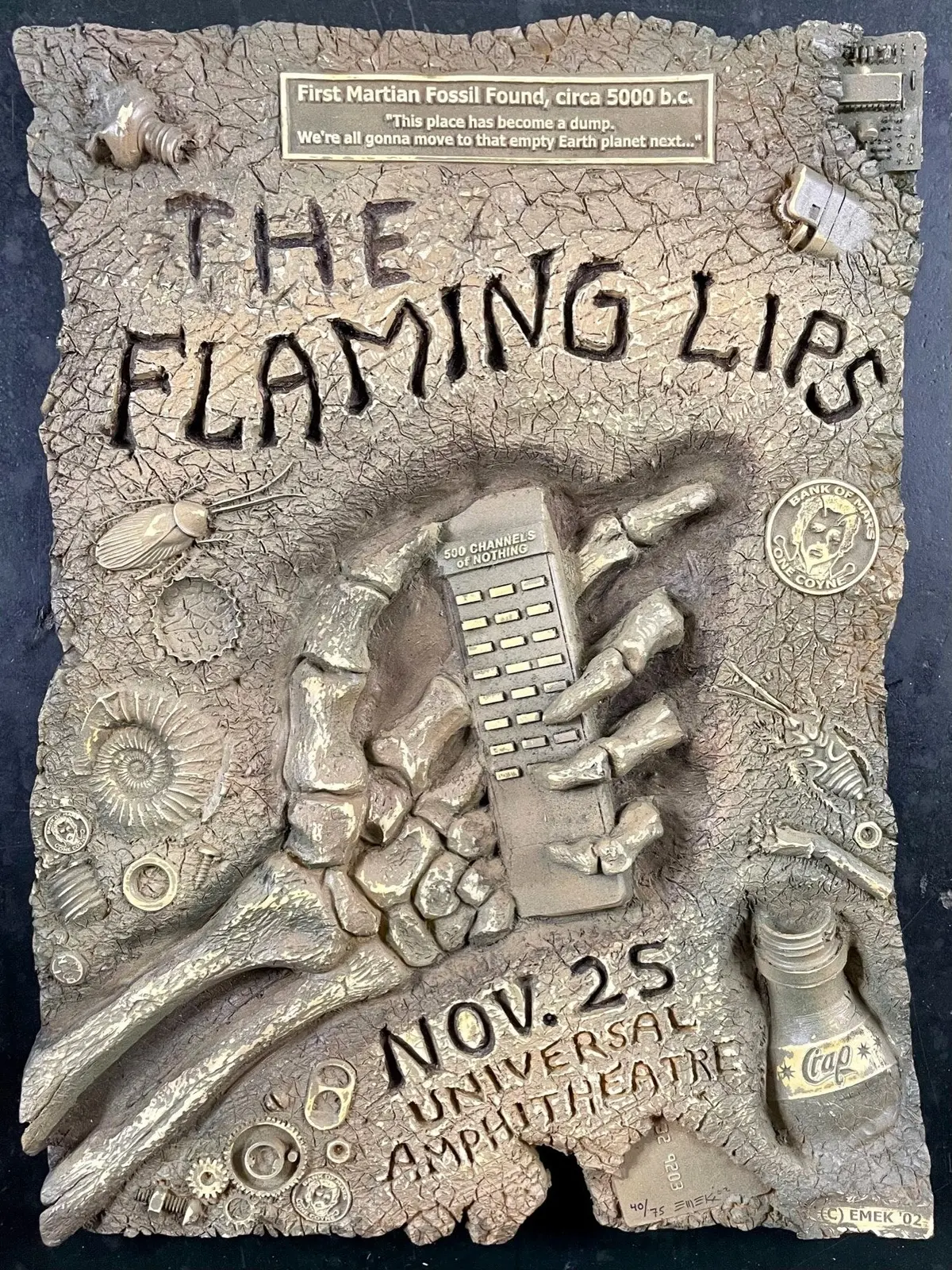 Auction - Flaming Lips - Fossil '03 - Emek - Recast Resin Poster - Mint 1