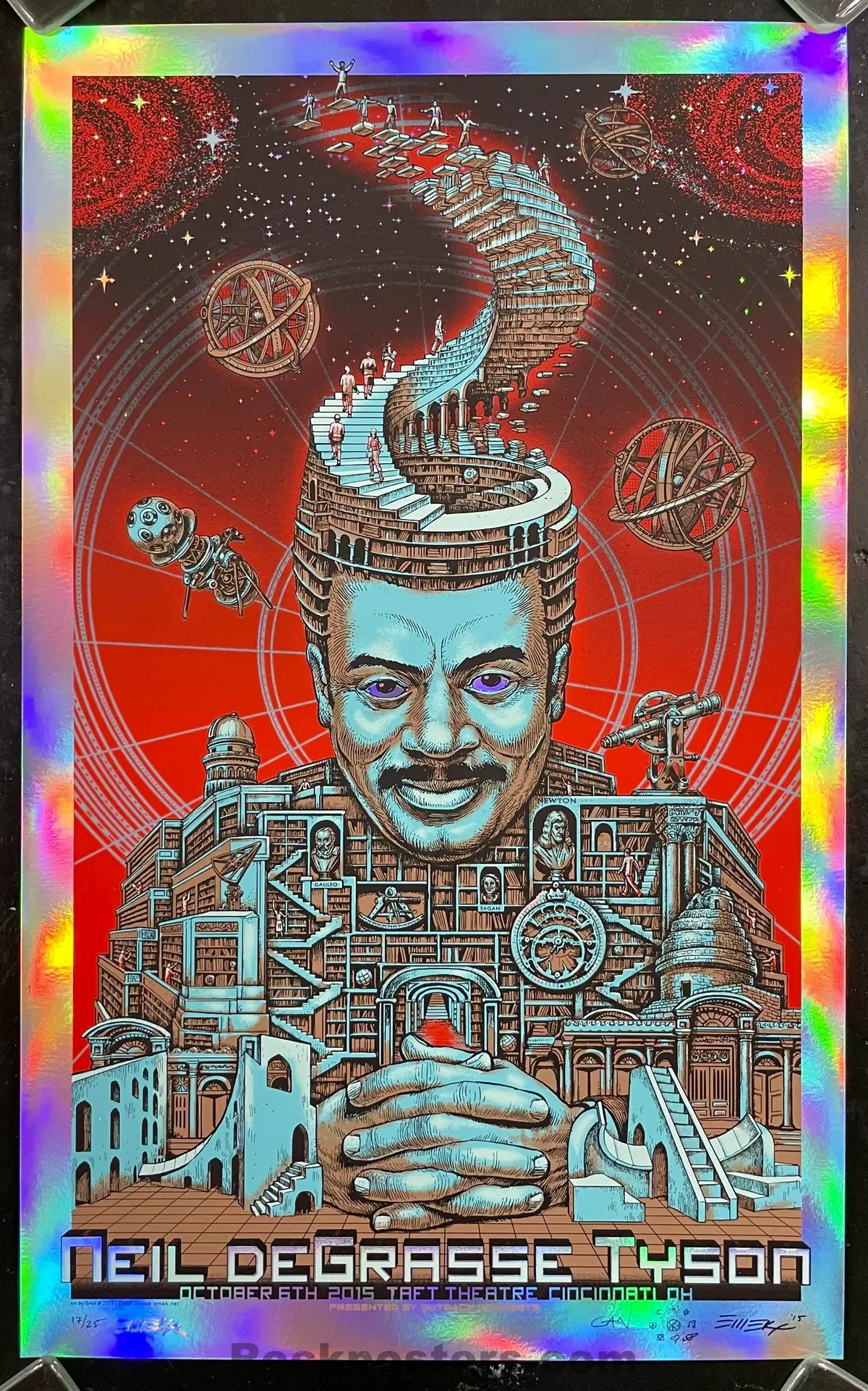 Auction - Dr. Neil Degrasse Tyson - Cincinnati '15 - Emek - Red Foil Variant - Mint 1