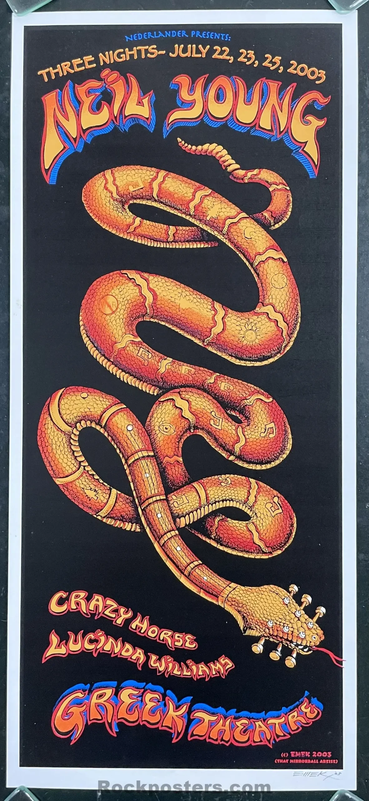 Auction - Neil Young - Los Angeles '03 - Emek - Signed Silkscreen - Near Mint 1