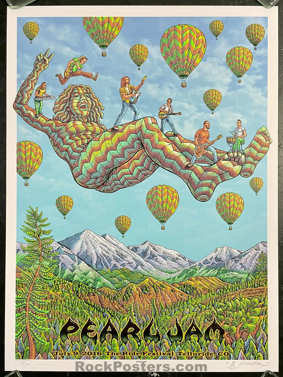 Auction - Pearl Jam - Telluride '16 - Emek - Artist Edition - Mint 1