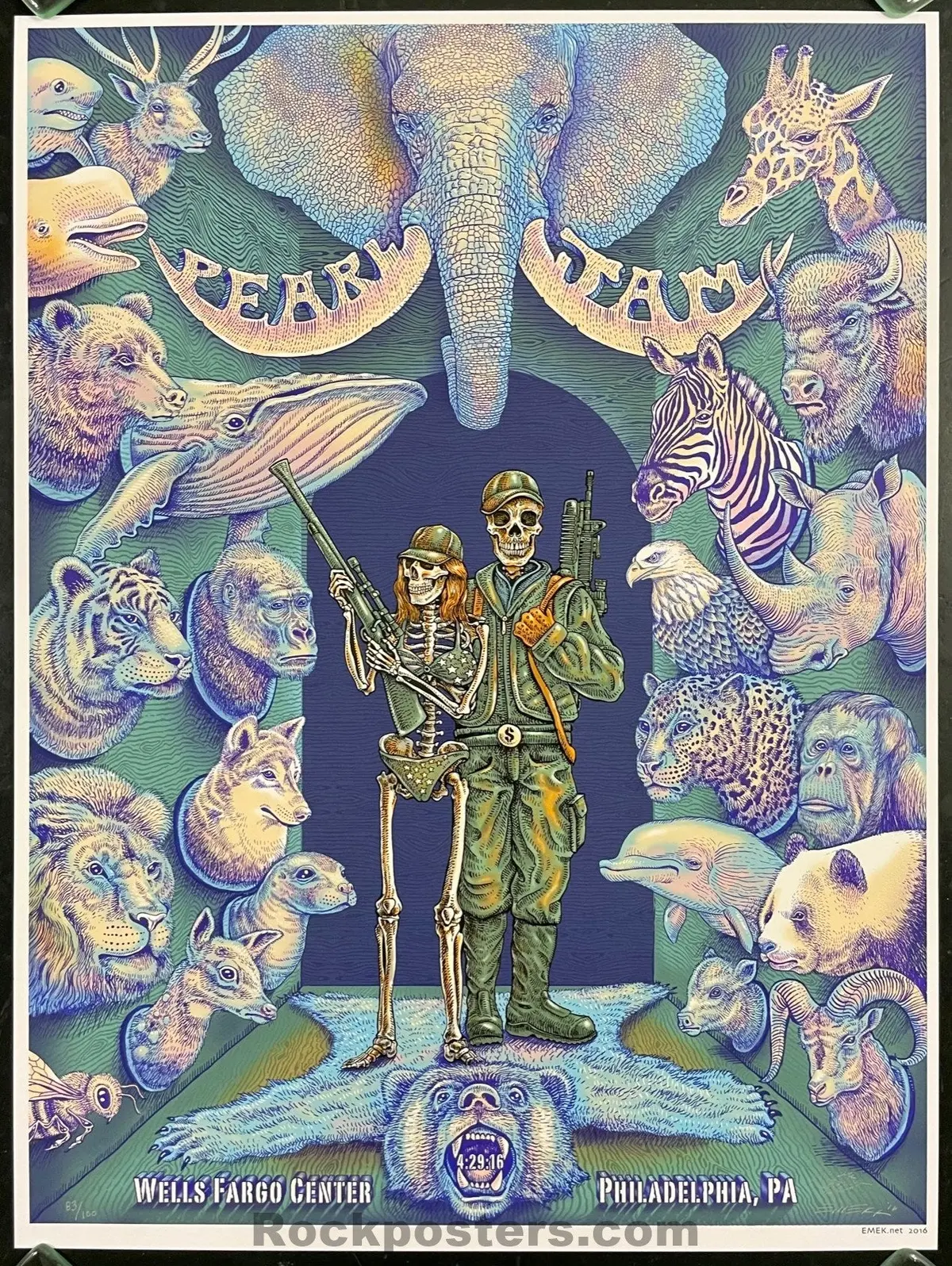 Auction - Pearl Jam - Philadelphia '16 - Emek - Artist Edition - Mint 1