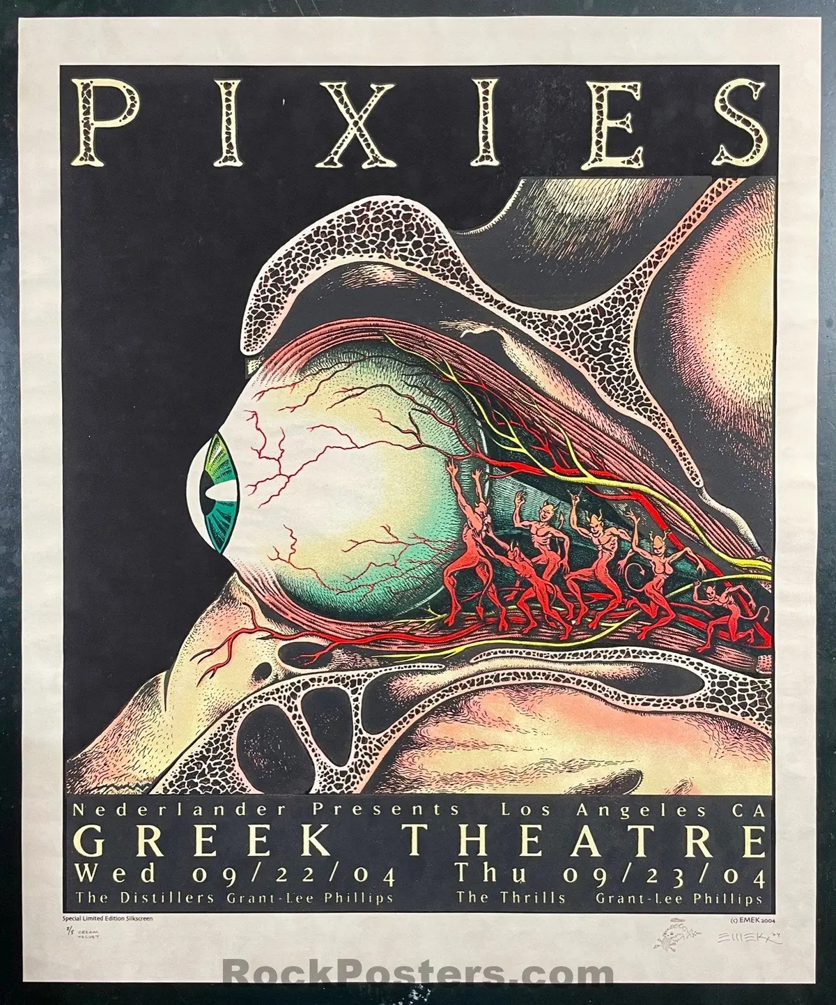 Auction - Pixies - Los Angeles '04 - Emek - Cream Velvet - Edition Of 5 - Near Mint 1