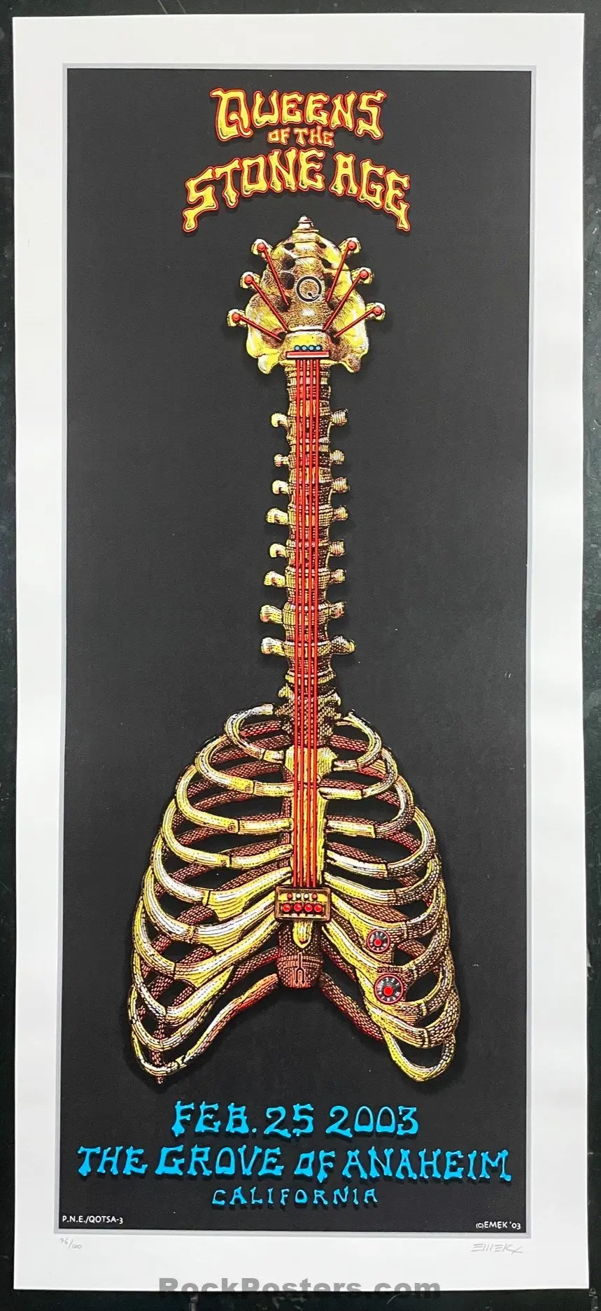 Auction - Queens Of The Stone Age -  Anaheim '03 - Emek - 1St Edition - Mint 1