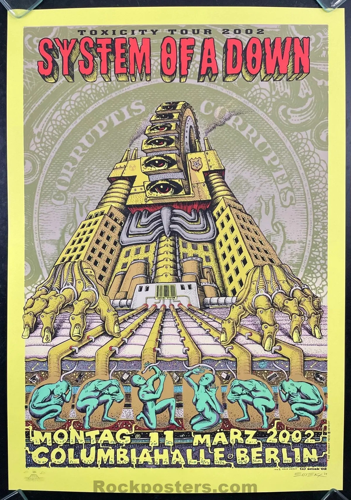 Auction - System Of A Down - Berlin '02 - Emek - Yellow Variant Edition - Near Mint 1