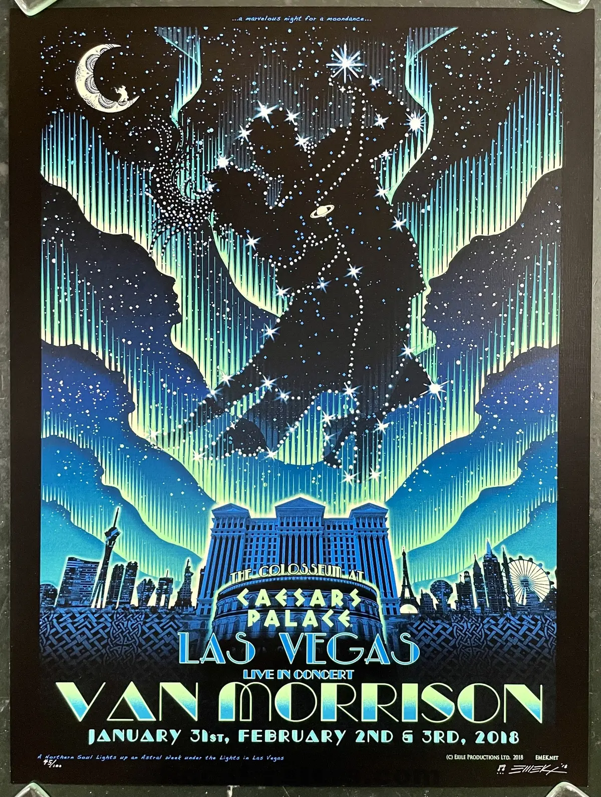 Auction - Van Morrison - Las Vegas '18 - Emek - Artist Edition - Mint 1