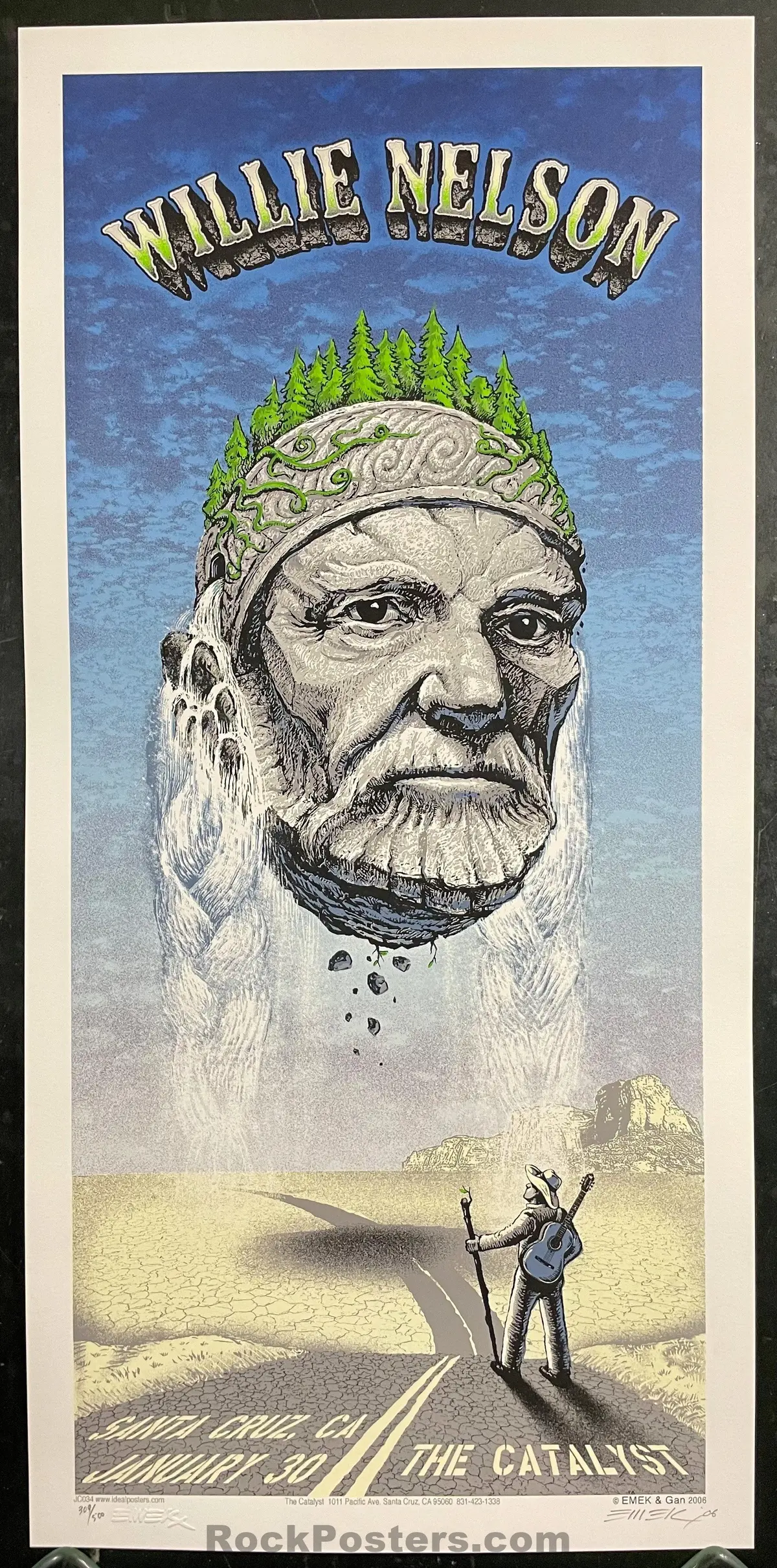 Auction - Willie Nelson - Santa Cruz '06 - Emek/Gan - 1St Edition - Mint 1