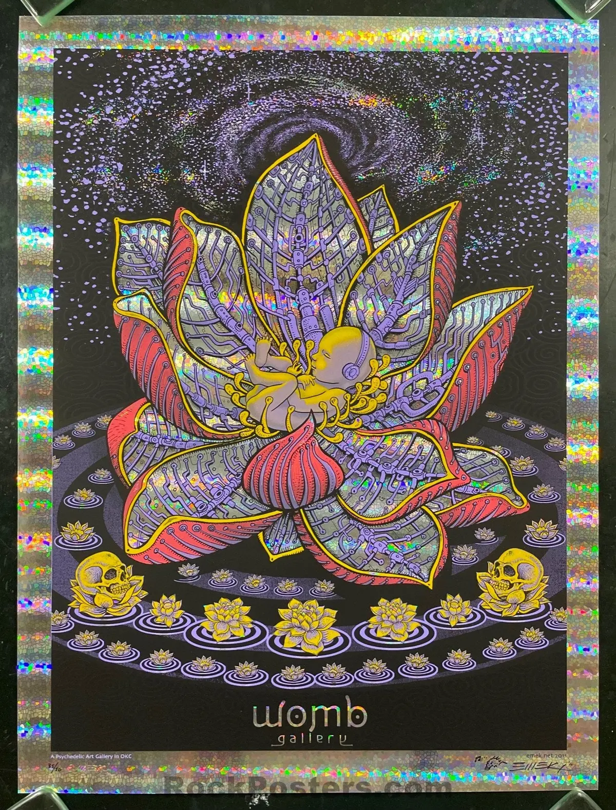 Auction - Womb Gallery - Oklahoma City '11 - Emek - Crackle Foil Edition - Mint 1