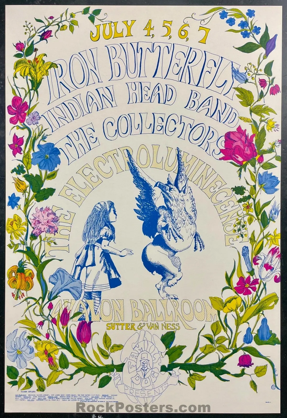 Auction - Fd-126 - Iron Butterfly - Lee Conklin - 1968 Poster - Avalon Ballroom - Near Mint 1