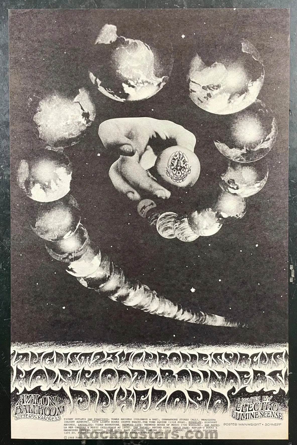 Auction - Fd-131 - Pink Floyd - 1968 Poster - Avalon Ballroom - Near Mint Minus 1