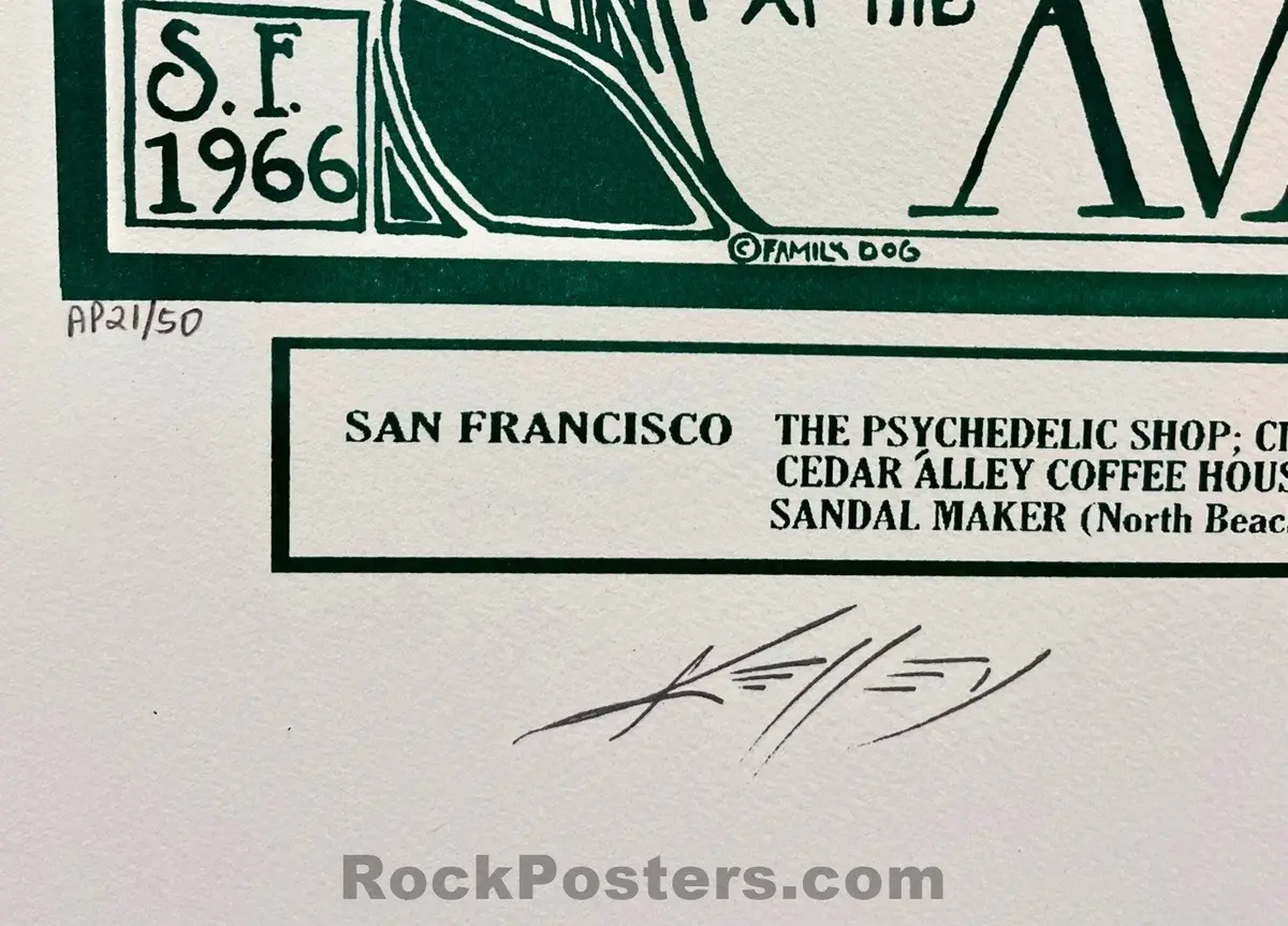 Auction - Fd-33 - Grateful Dead - Mouse & Kelley Signed - 2008 Silkscreen - Edition Of 50 - Avalon Ballroom - Near Mint 2