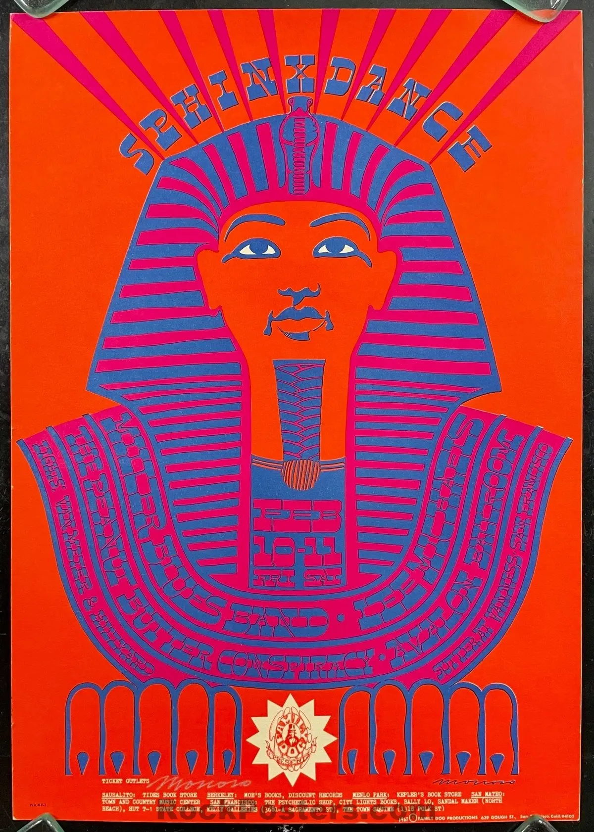 Fd-47 - Steve Miller Blues Band - Moscoso Signed - 1967  Poster - Avalon Ballroom - Excellent 1