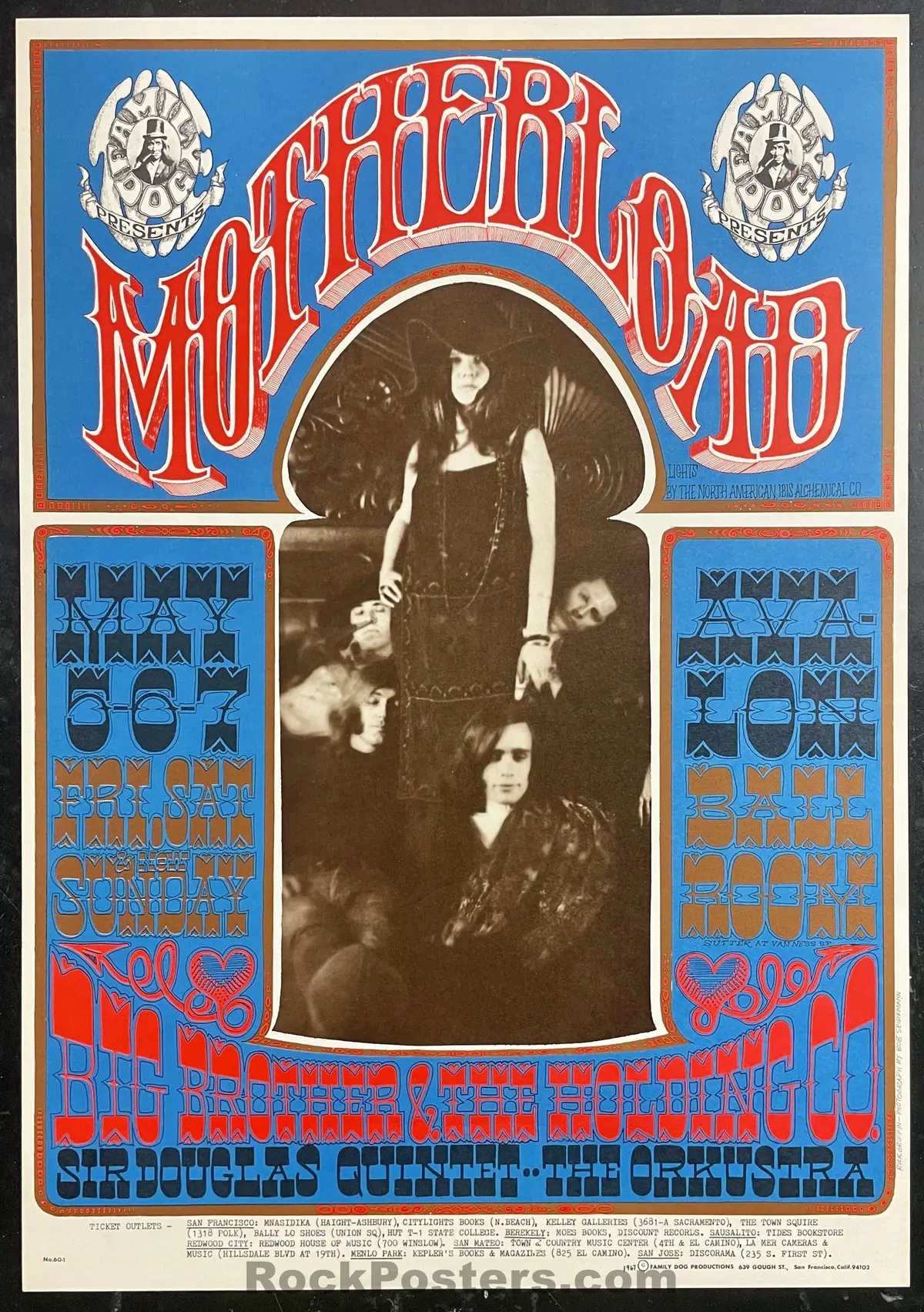 Auction - Fd-60 - Big Brother Janis Joplin - Rick Griffin - 1967 Poster - Avalon Ballroom - Near Mint Minus 1