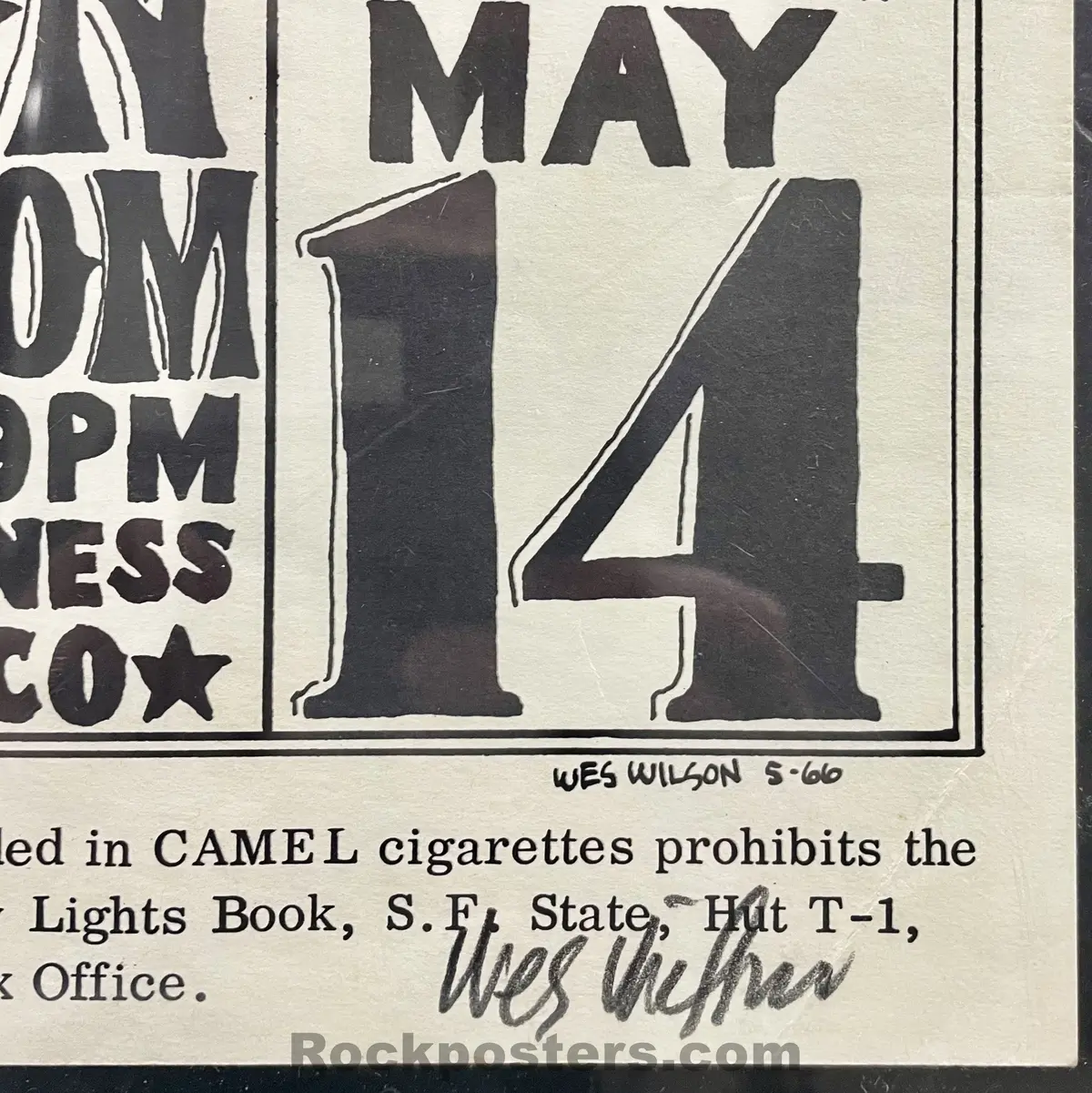 Auction - Fd-8 - "Laugh Cure" - Blues Project - Wes Wilson Signed - 1966 Poster - Avalon Ballroom - Cgc Graded 7.5 2