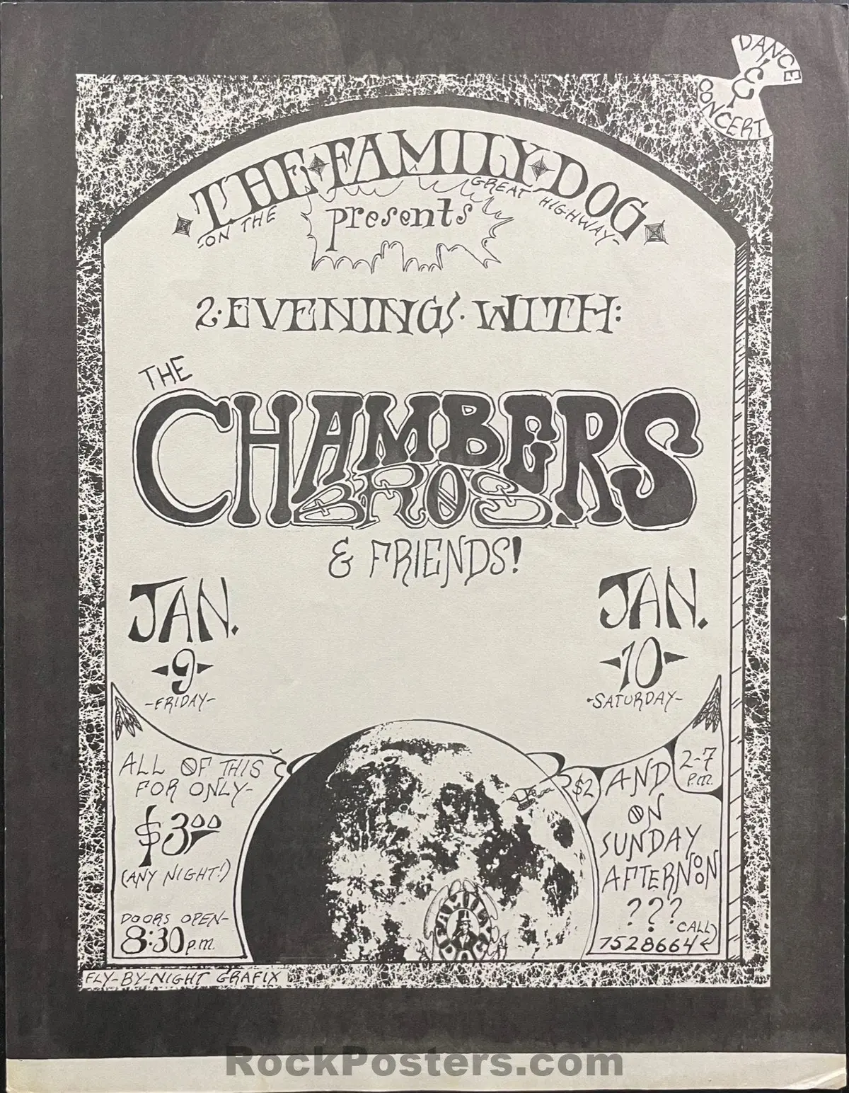 Auction - Fd Great Highway - Chambers Brothers - 1970 Handbill - Excellent 1
