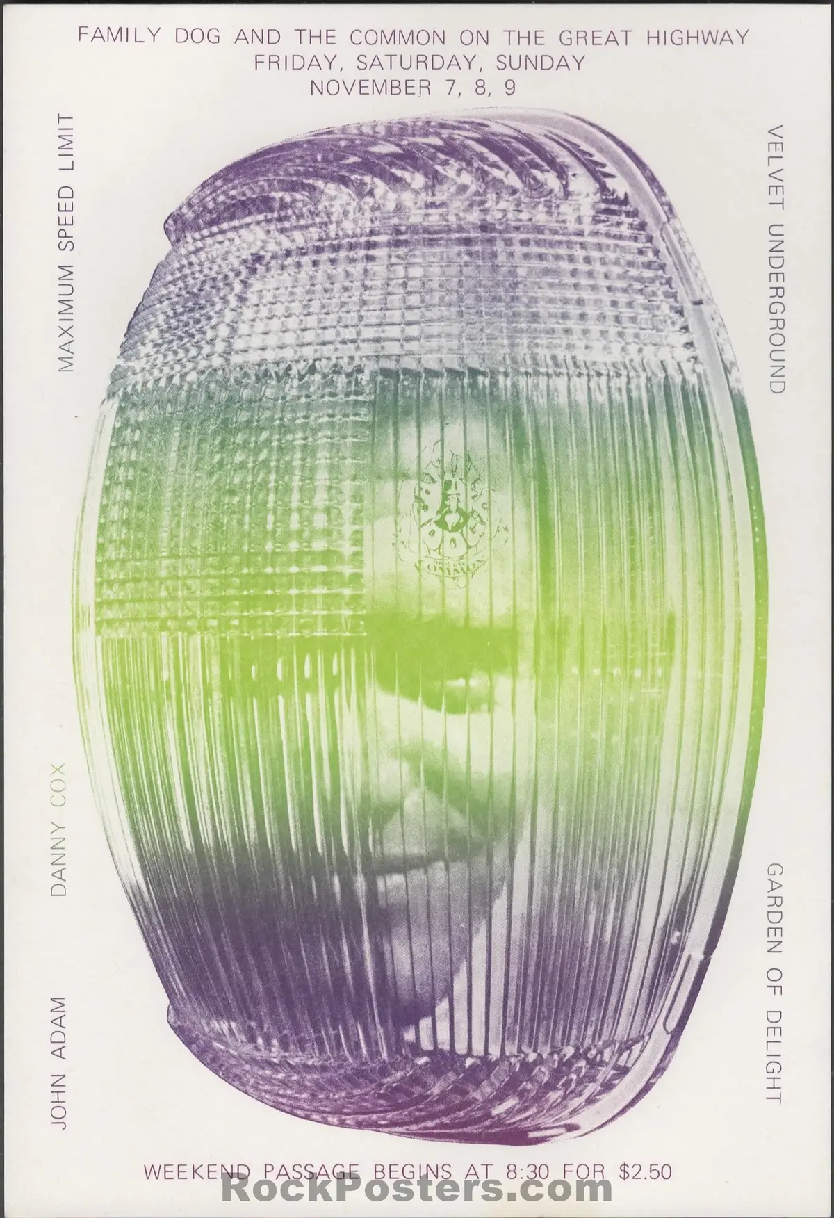 Auction - Family Dog - Velvet Underground - 1969 Handbill - Great Highway - Near Mint 1