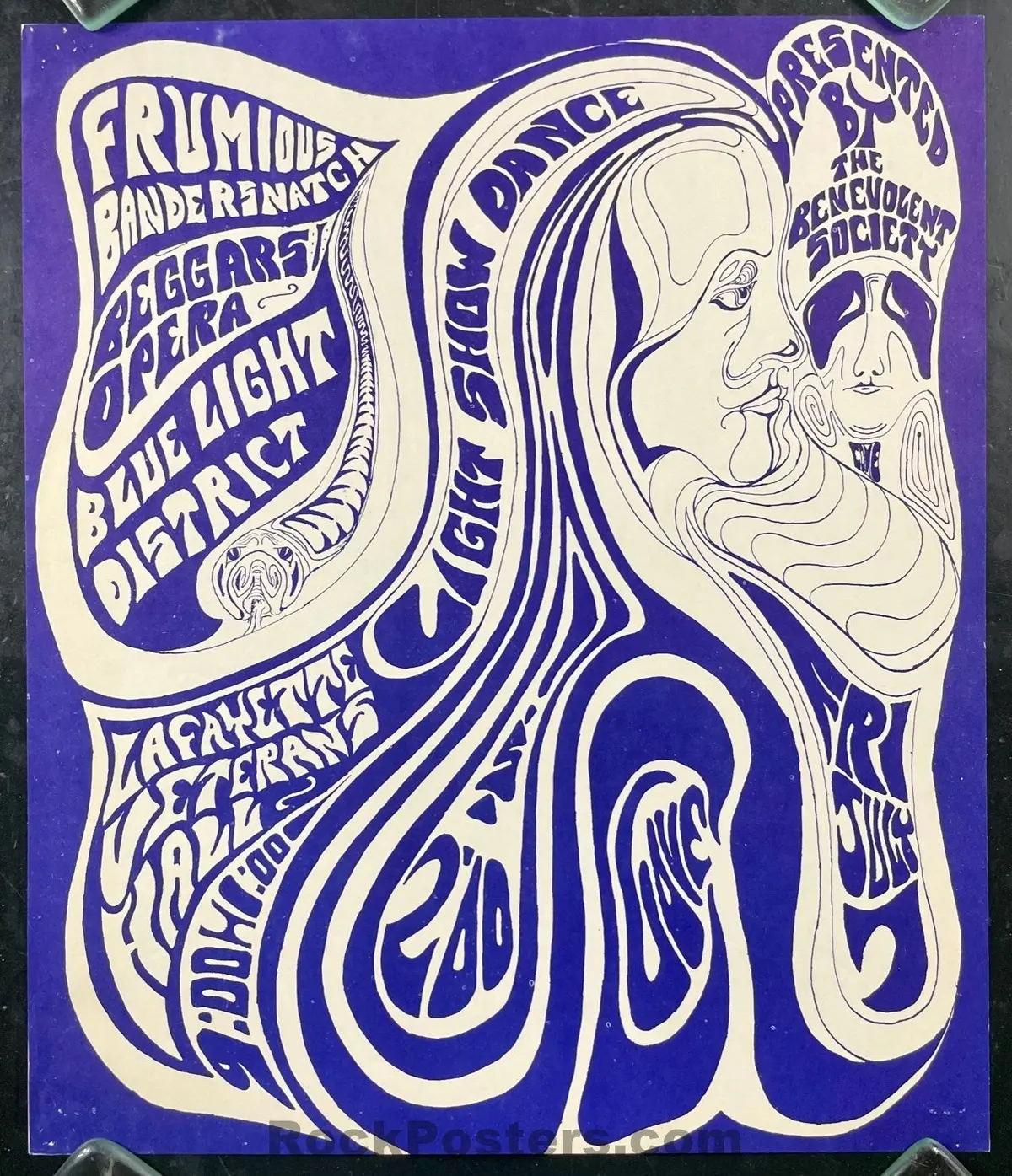 Auction - Psychedelic - Frumious Bandersnatch - 1967 Poster - Lafayette, Ca - Excellent 1