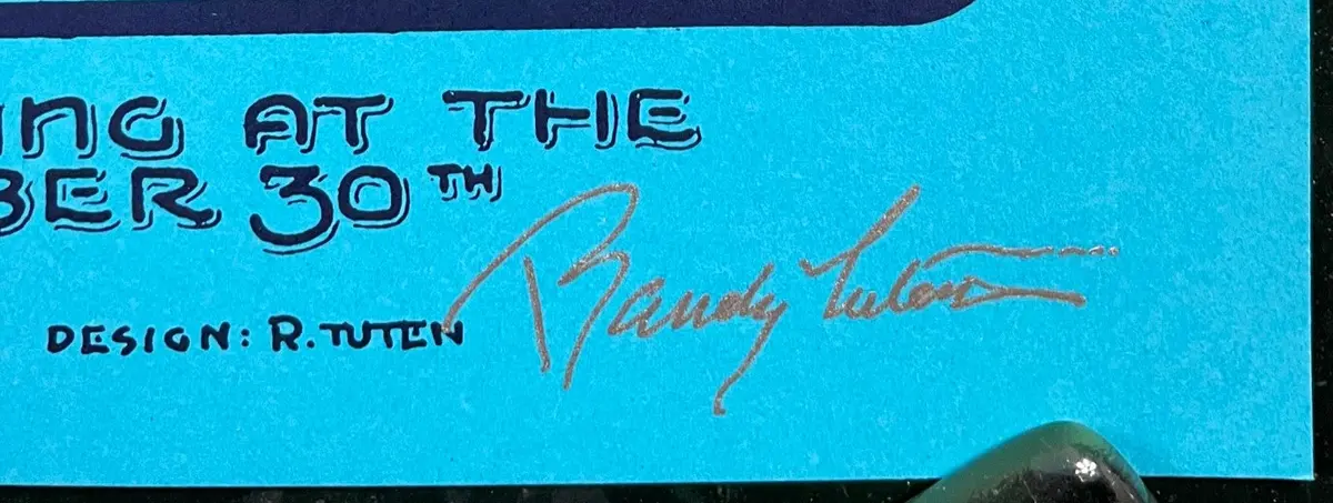 Auction - Grateful Dead Blues Brothers - Randy Tuten Signed - Winterland Closing - New Year's 1978 - Concert Poster - Excellent 2