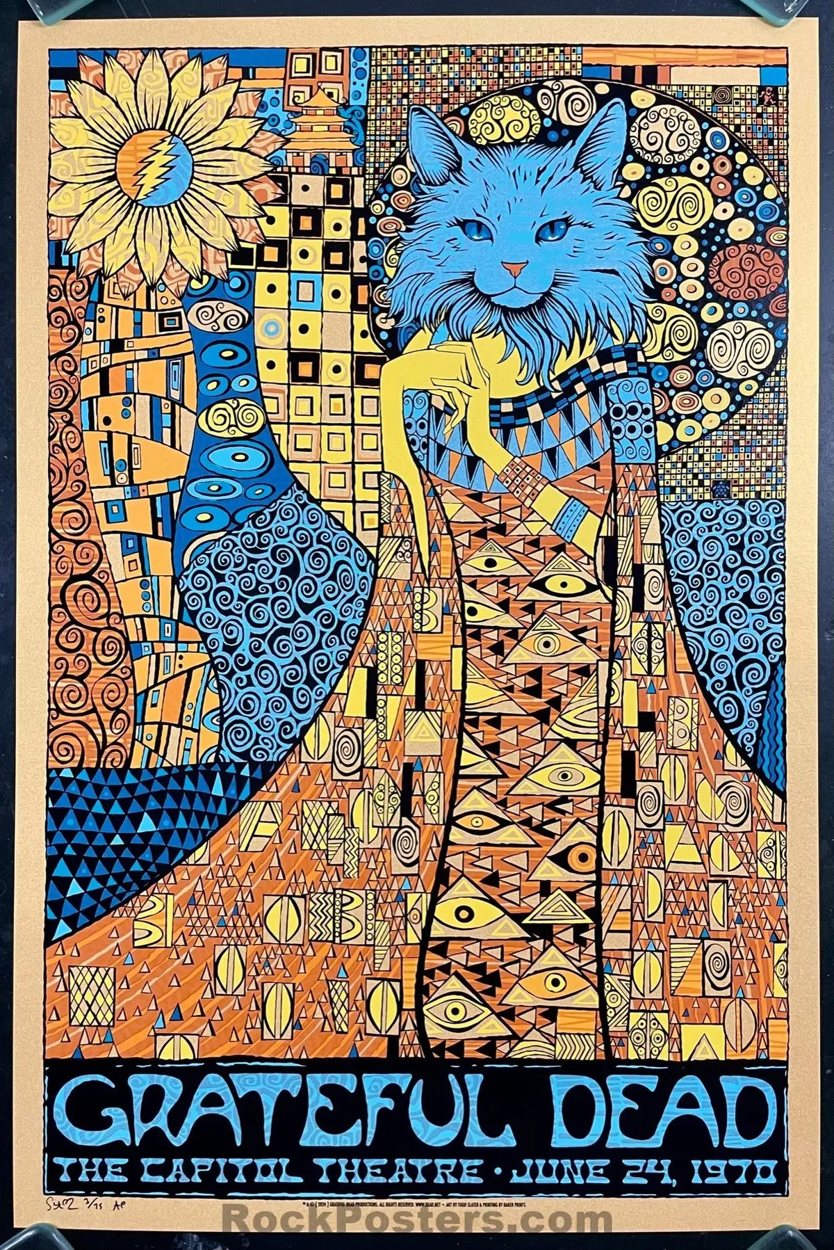 Auction - Grateful Dead - China Cat Sunflower '24 - Todd Slater - Stardream Gold Edition Poster - Mint 1