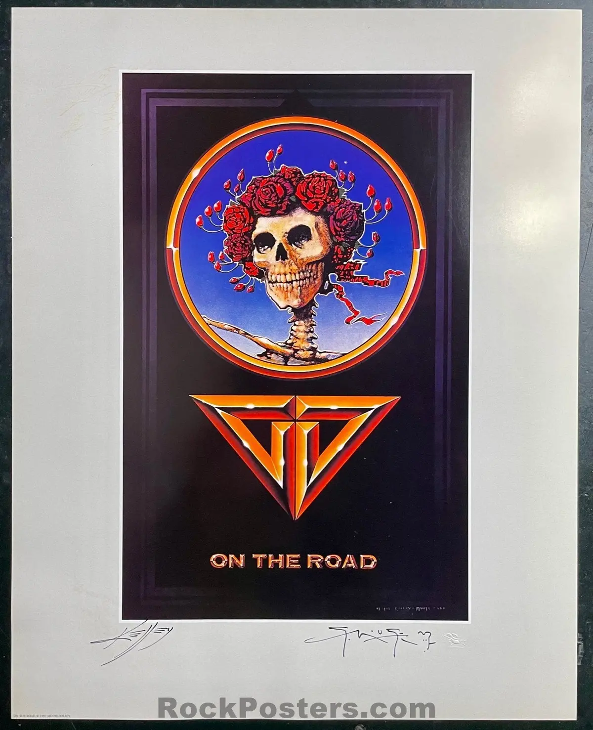 Auction - Grateful Dead - On The Road - Mouse Kelley Double Signed - 1997 Poster - Near Mint Minus 1