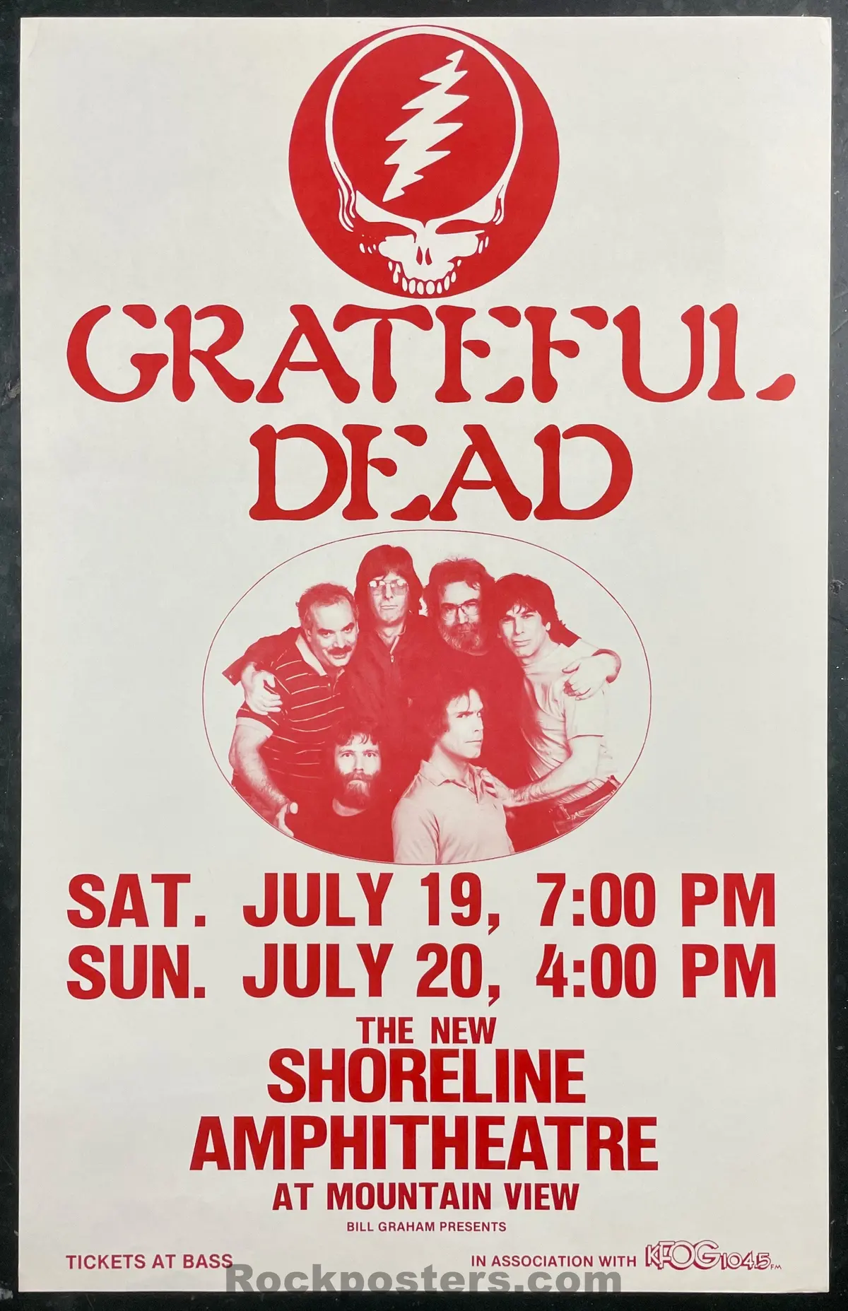 Auction - Grateful Dead - 1986 Poster - Shoreline Amphitheater - Excellent 1