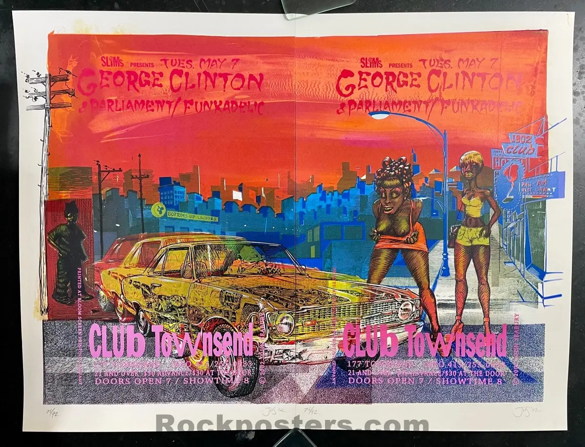 Auction - Funk - George Clinton P-Funk -  Paired Numbered Silkscreen - 2002 Posters  - Near Mint 1
