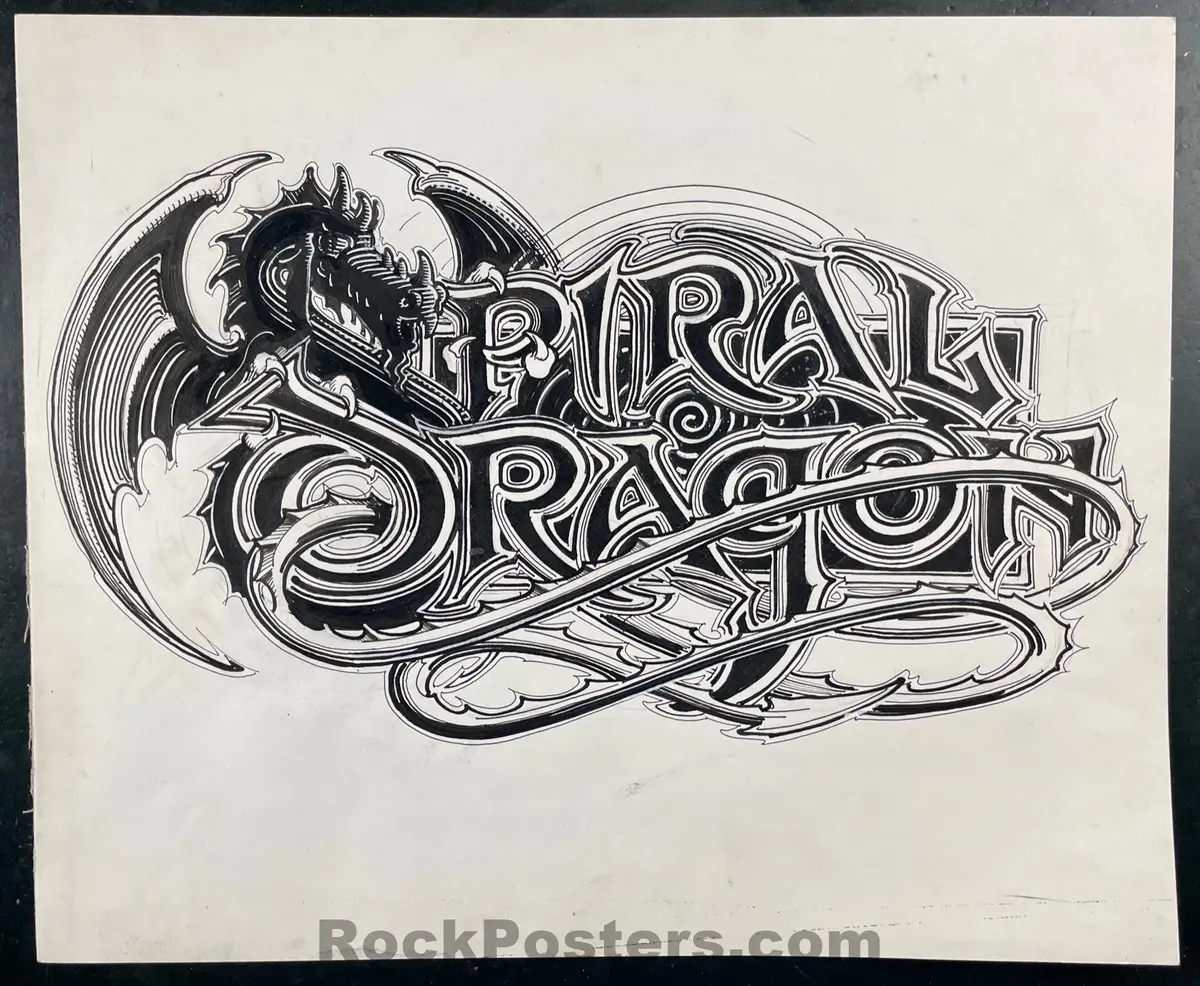 Auction - Artwork - Rick Griffin - Mid 1980'S -  Pen And Ink -  Finished Original Artwork  - Near Mint Minus 1