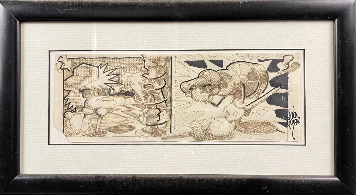Auction - Rick Griffin - Pen & Ink Original Art - Griffin Signed - Excellent 1