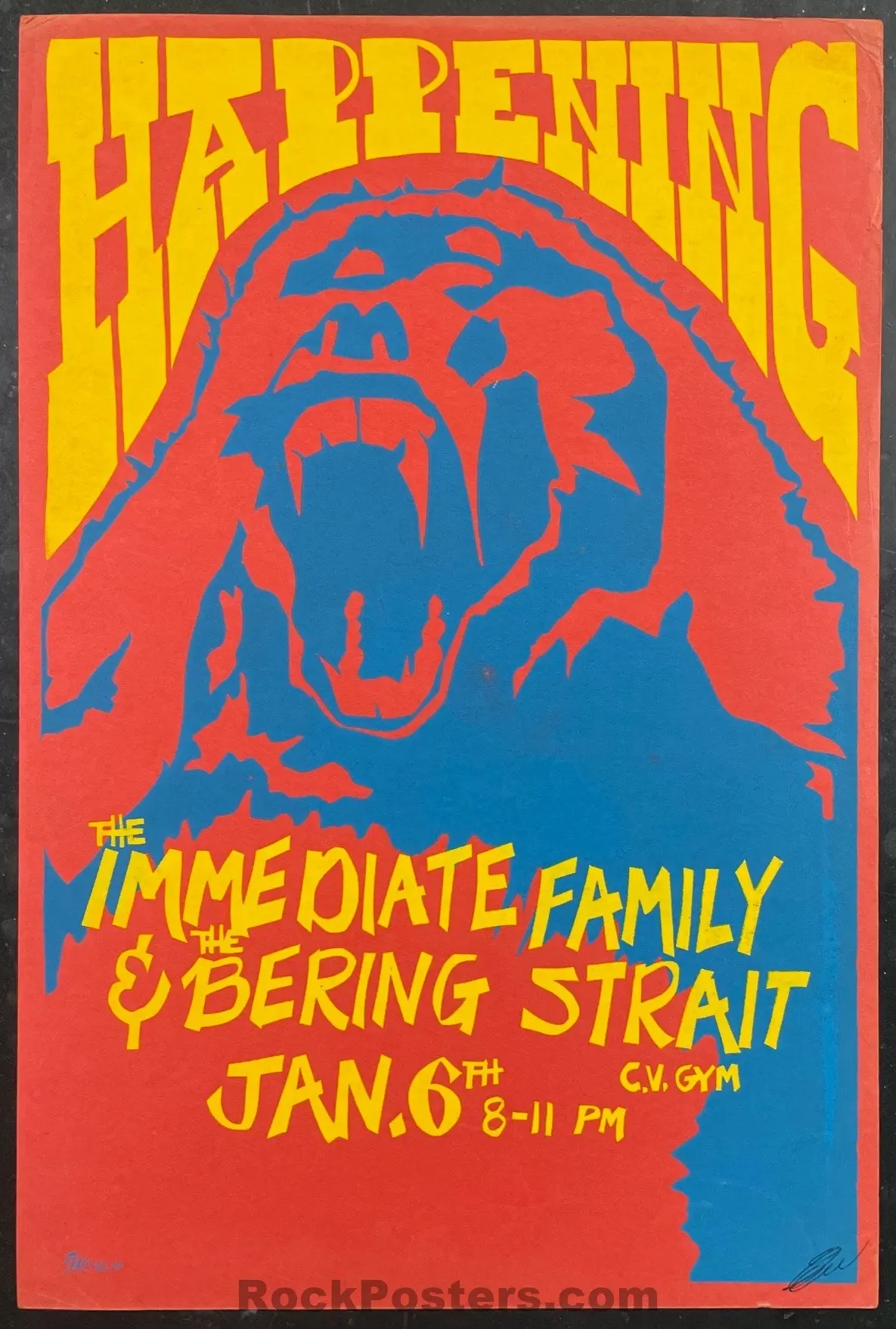 Auction - Psychedelic  - "Happening" - 1967 Poster - San Francisco/East Bay - Excellent 1