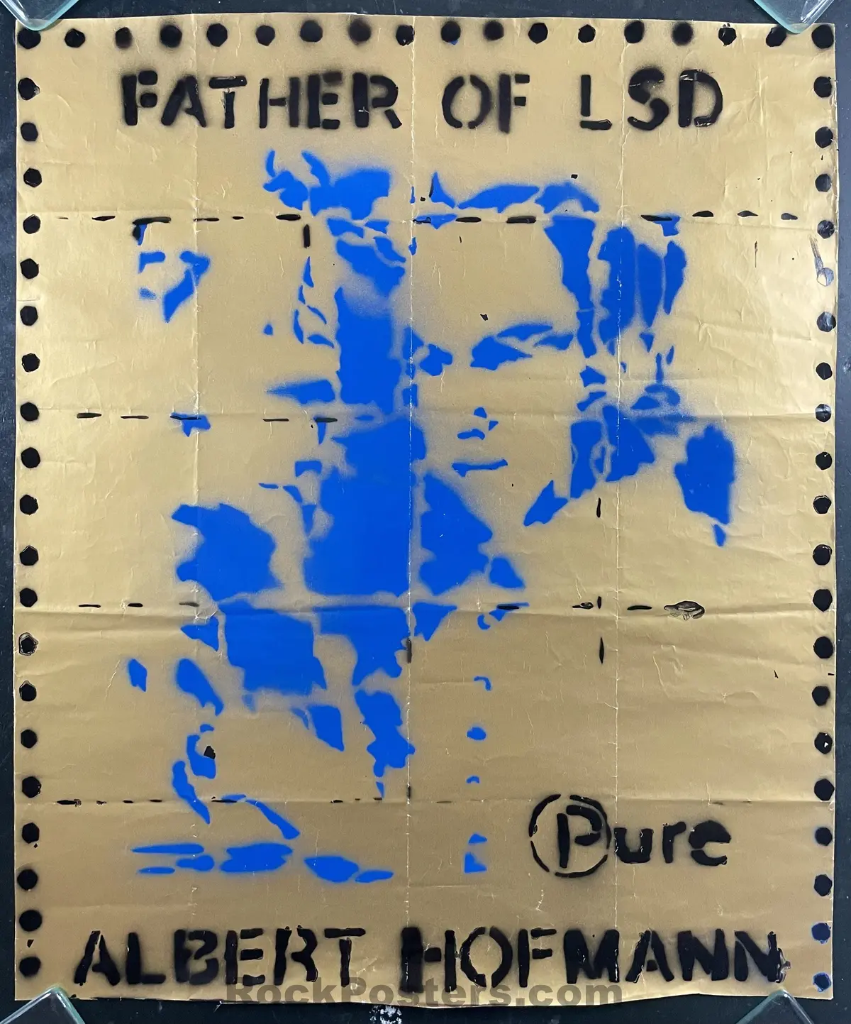 Auction - Albert Hofmann - Father Of Lsd - Spray Paint Poster - Excellent 1