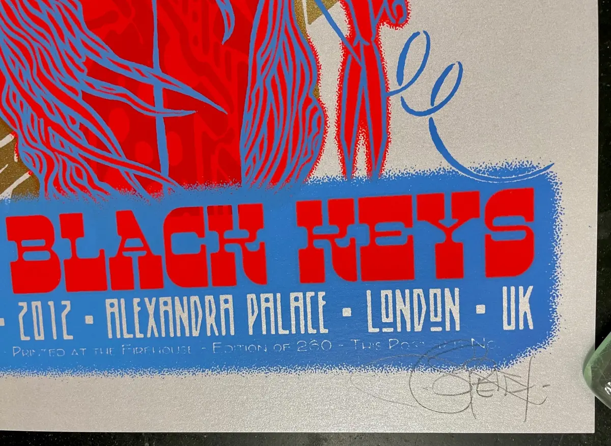 Auction - Black Keys - London '12 - Chuck Sperry - Uncut - Mint 2