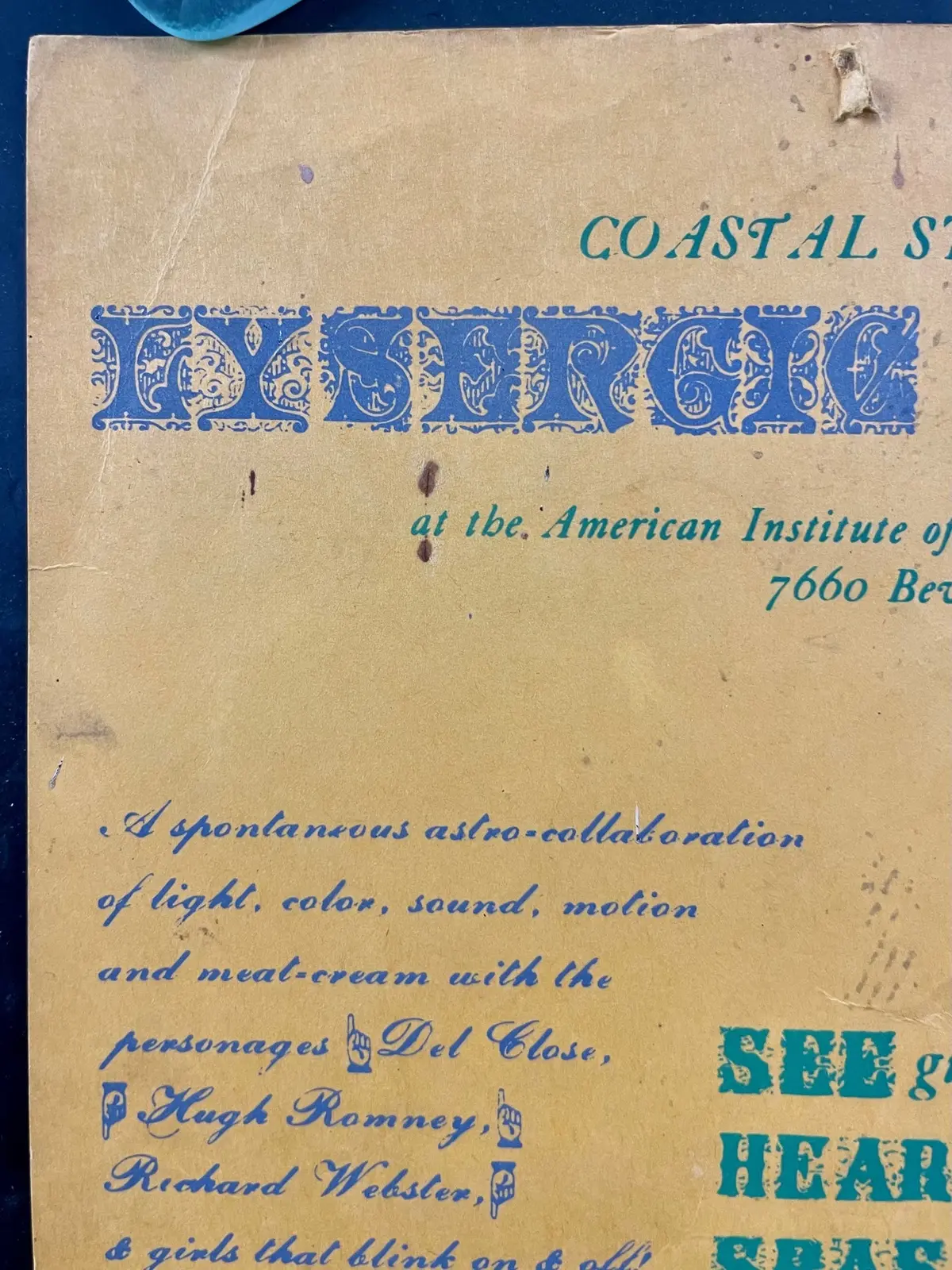 Auction - Acid Test - Lysergic A-Go-Go - 1965 Poster - Los Angeles - Excellent 2