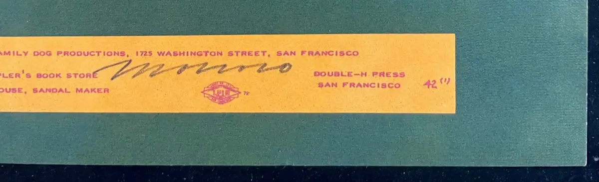 Auction - Fd-42 - Quicksilver - Moscoso Signed - 1967 Poster - Avalon Ballroom - Near Mint 2