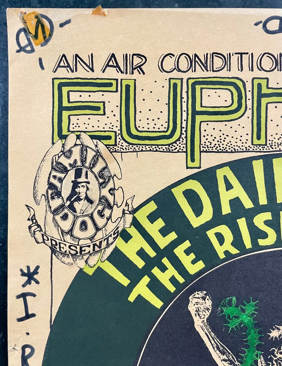 Auction - Fd-7 - Euphoria - Daily Flash - Hand Colored - Wes Wilson - 1966 Poster - Avalon Ballroom - Good 2