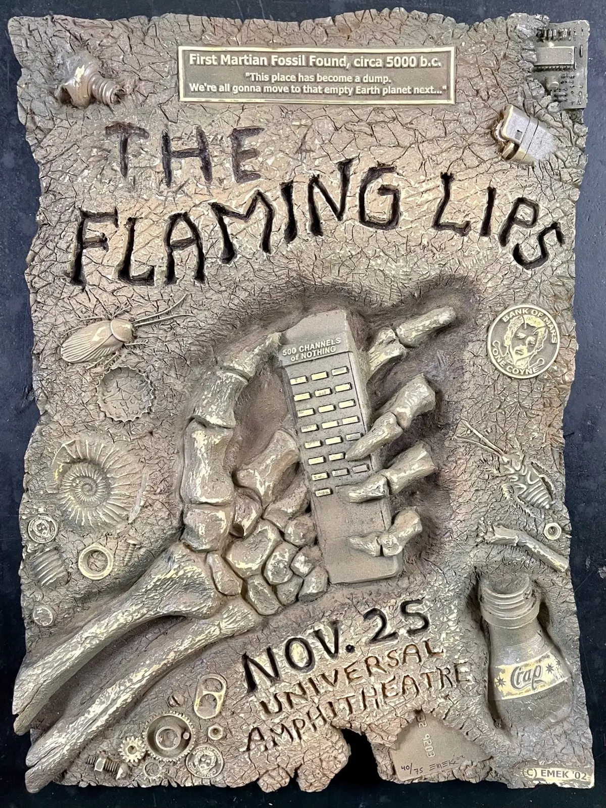Auction - Flaming Lips - Fossil '03 - Emek - Recast Resin Poster - Mint 2