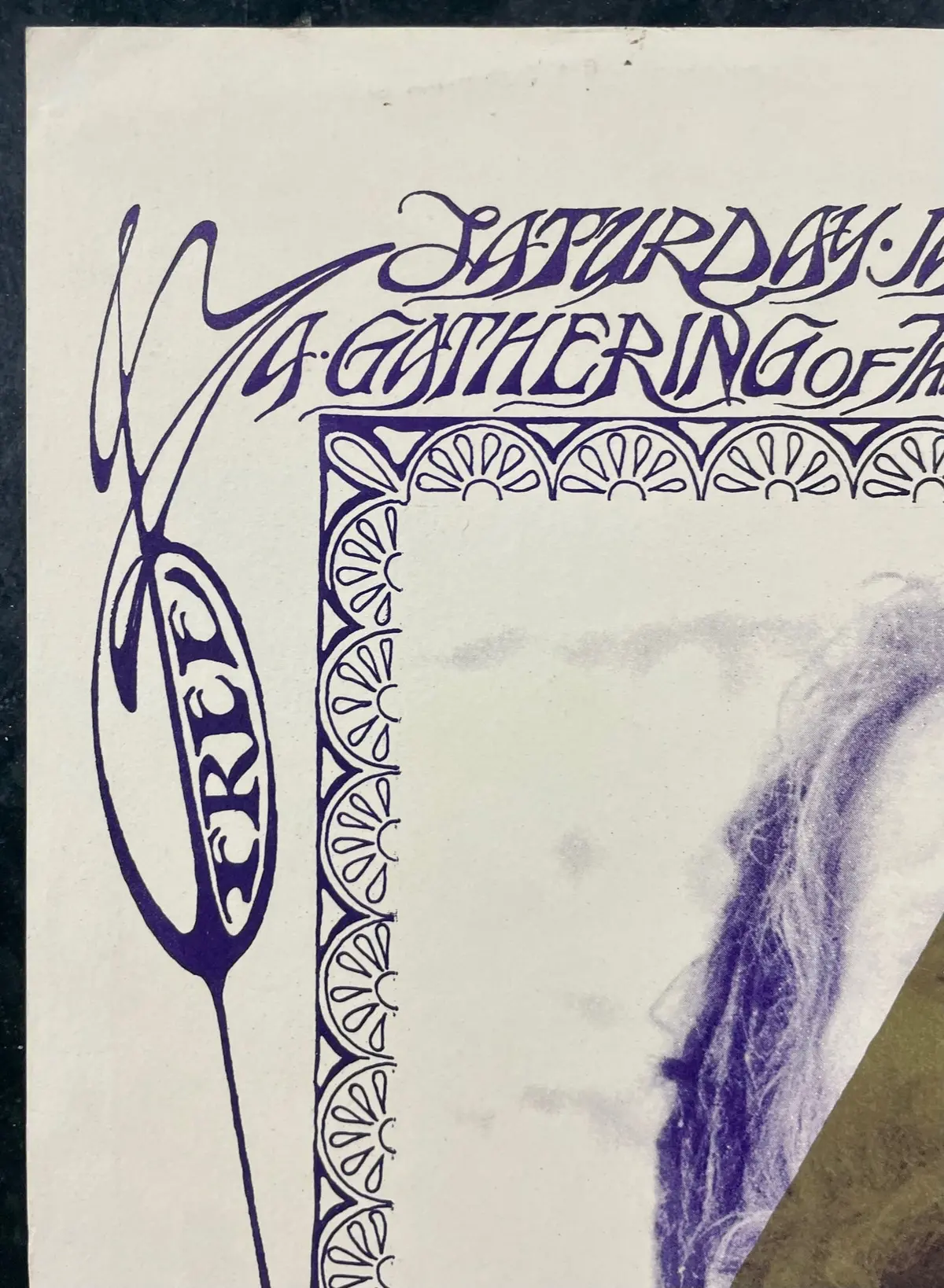 Auction - Aor 2.217 - Human Be-In - Allen Ginsberg & Stanley Mouse Signed - 1967 Poster - Excellent 2