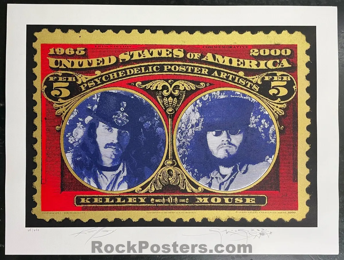 Auction - Alton Kelley Collection - Kelley & Mouse - Psychedelic Poster Artists - Double Signed  - Near Mint 1