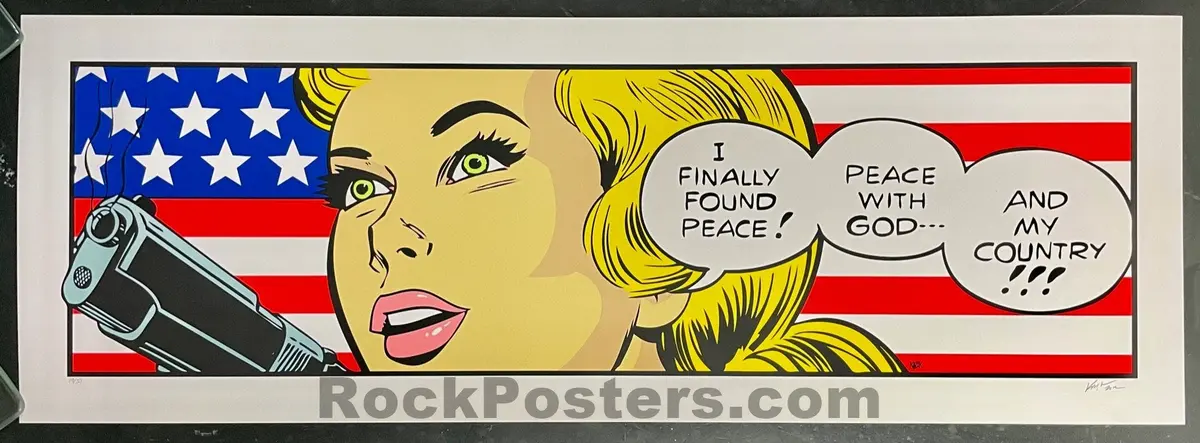 Auction - God And Country - Frank Kozik Signed - 2012 Silkscreen Poster - Near Mint Minus 1