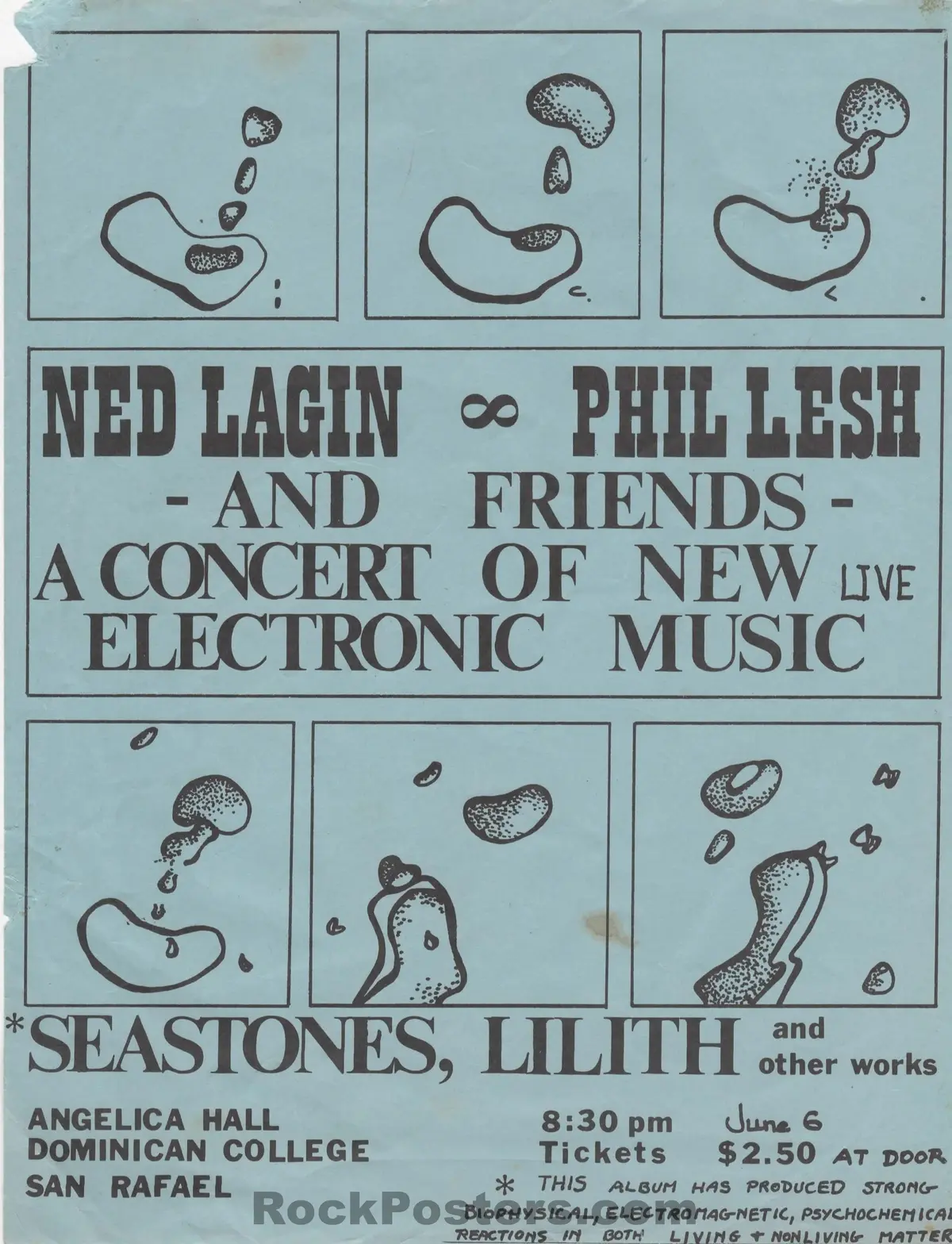 Auction - Phil Lesh & Ned Lagin - Jerry Garcia Mickey Hart - 1975 Handbill - San Rafael - Good 1