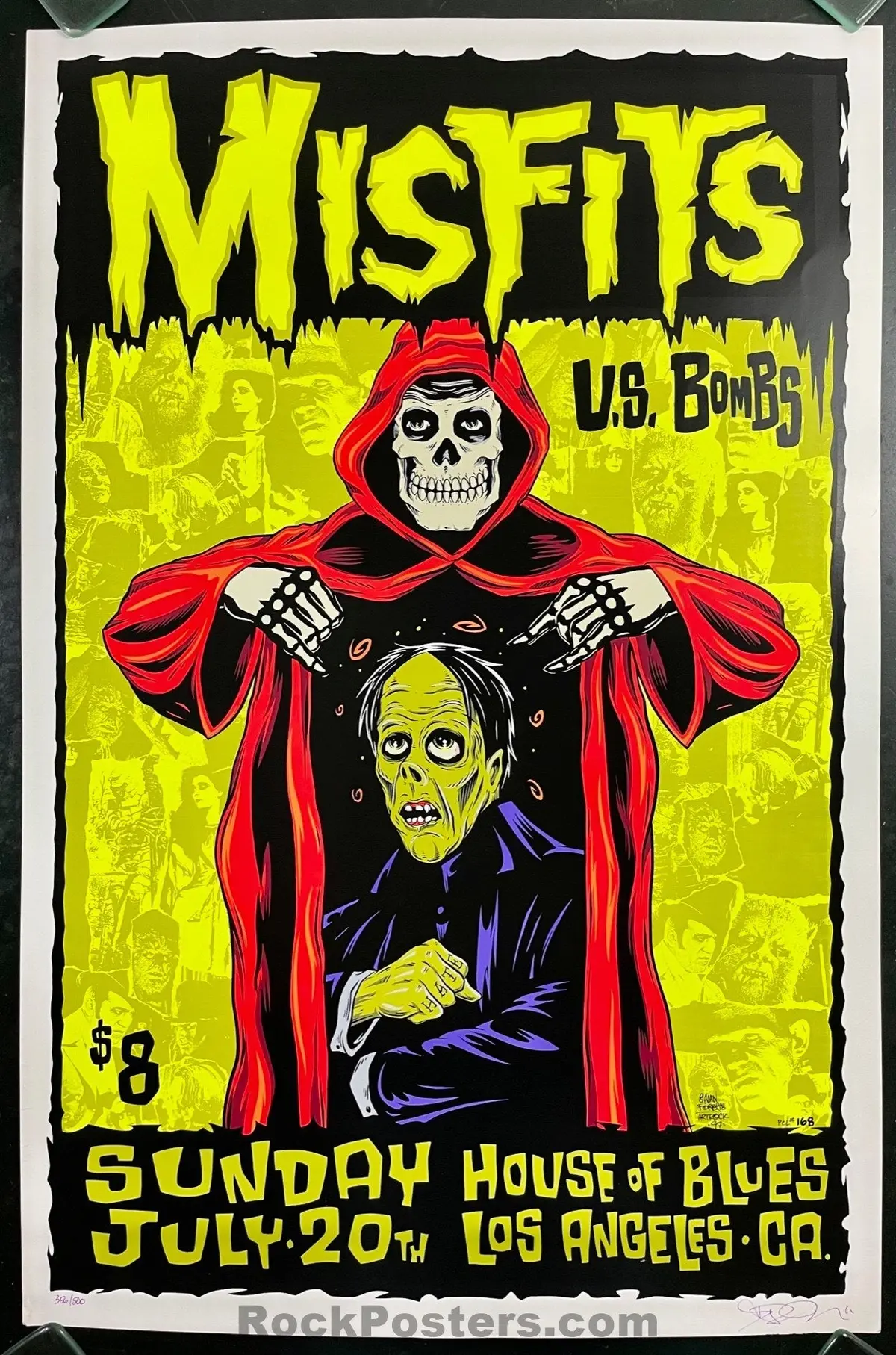 Auction - Misfits - Alan Forbes Signed - 1997 Poster - Los Angeles - Excellent 1