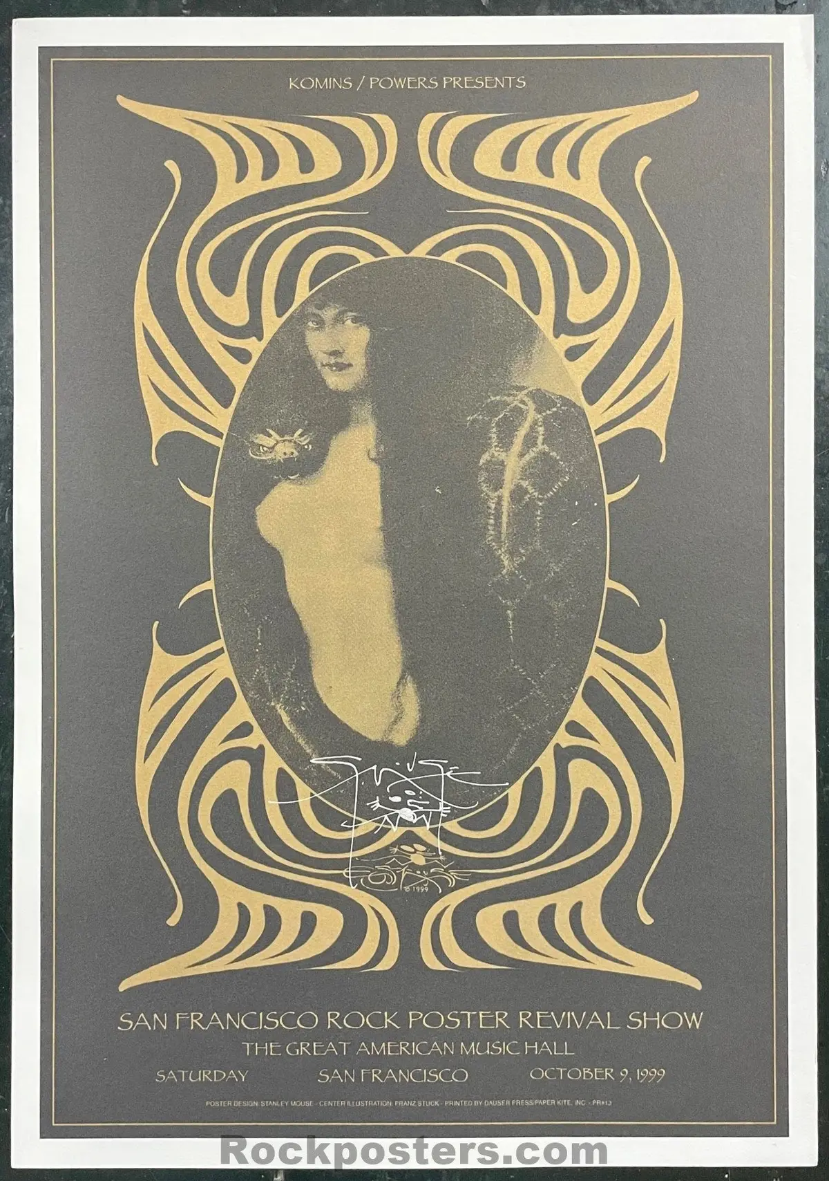 Auction - Psychedelic  - Stanley Mouse - Signed - 1999 Event Poster - Near Mint Minus 1