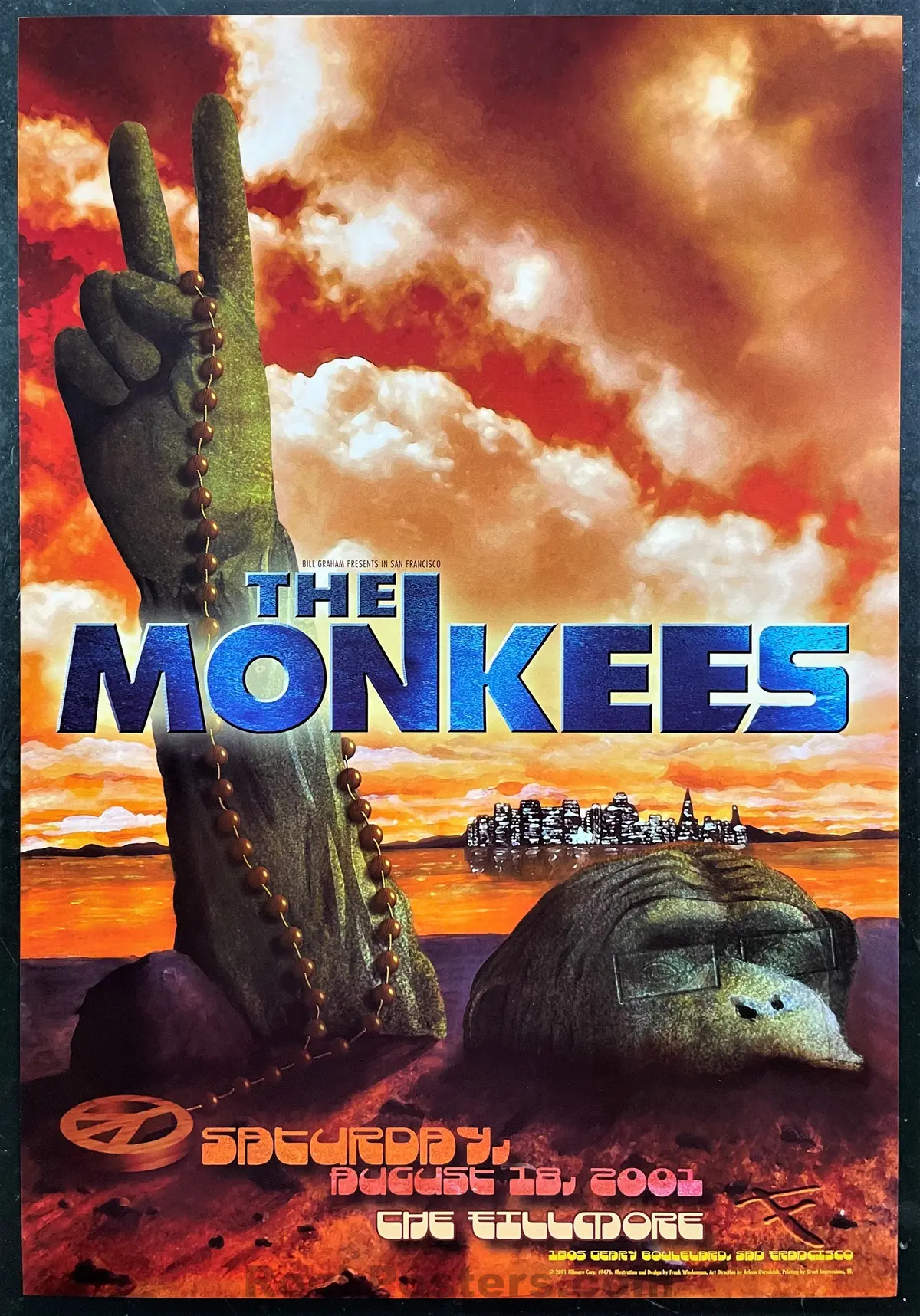 Nf-476 - The Monkees - 2001 Poster - The Fillmore - Near Mint Minus 1